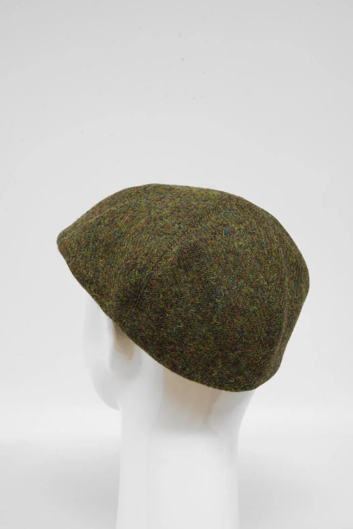 Harris Tweed Duck Bill Cap - Green Moss Blend 329 (HW) - Image 3