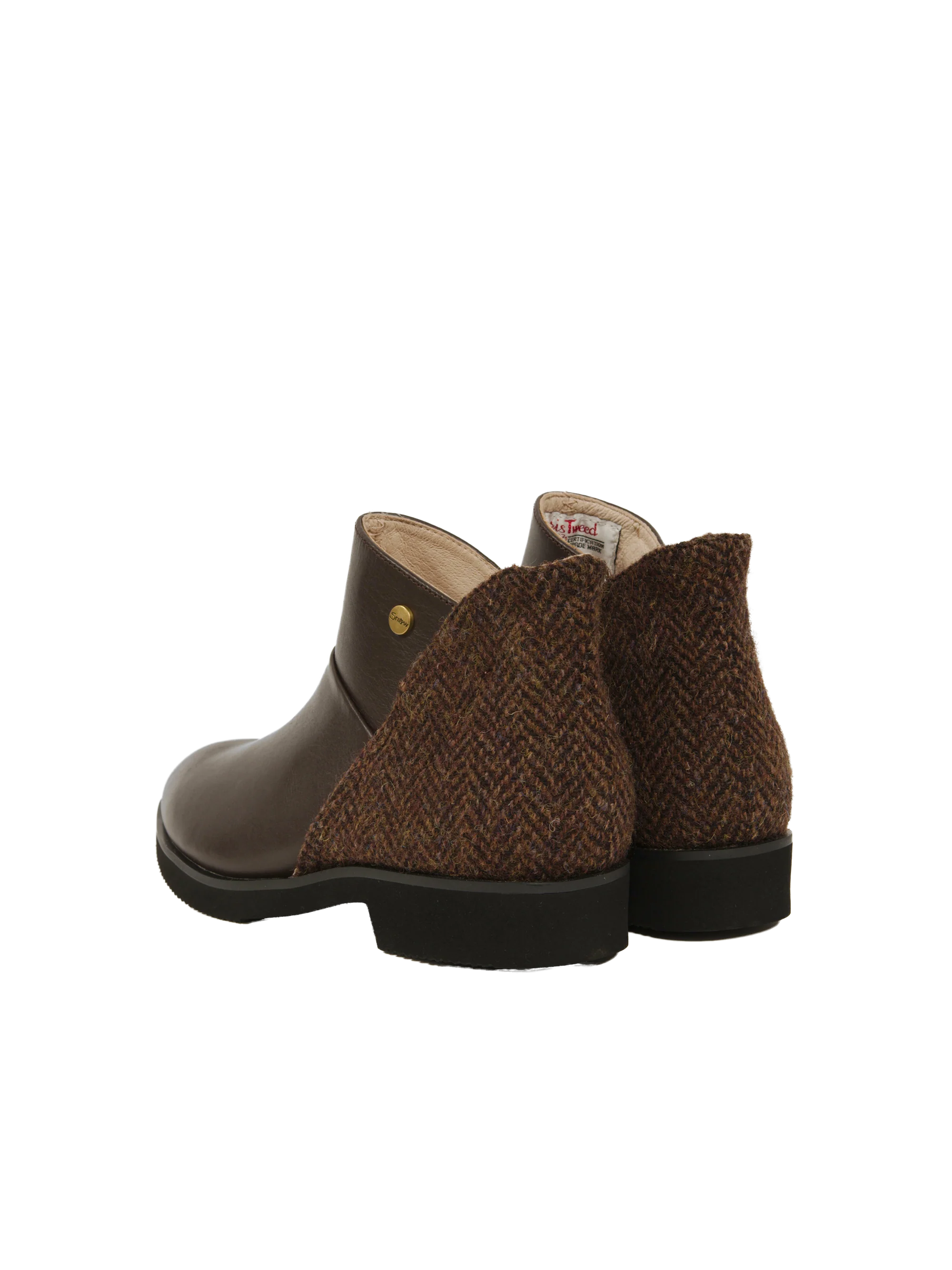 Harris Tweed Eilidh Boots - Coffee Herringbone - Image 3