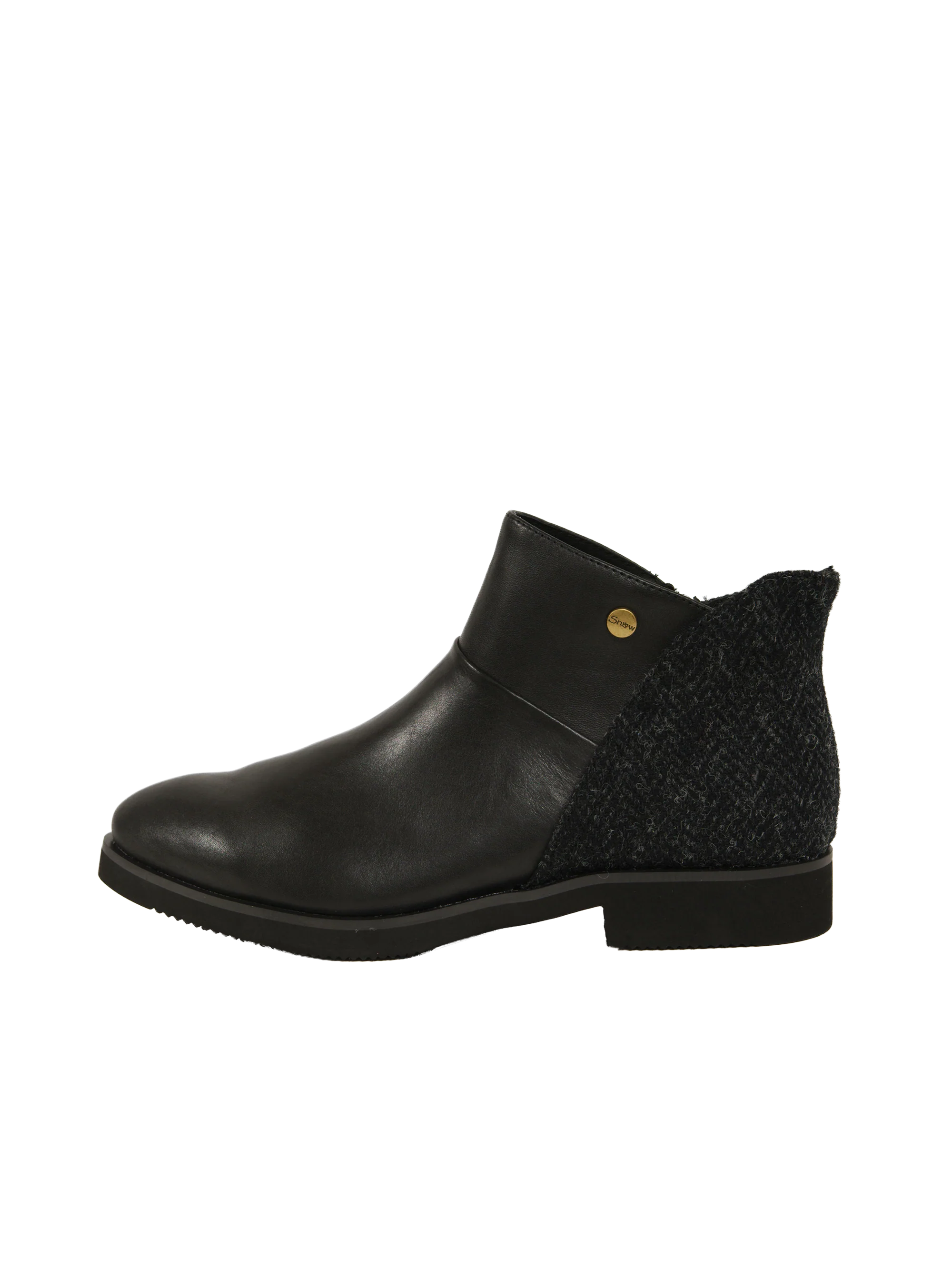 Harris Tweed Eilidh Boots - Dark Charcoal Herringbone - Image 2