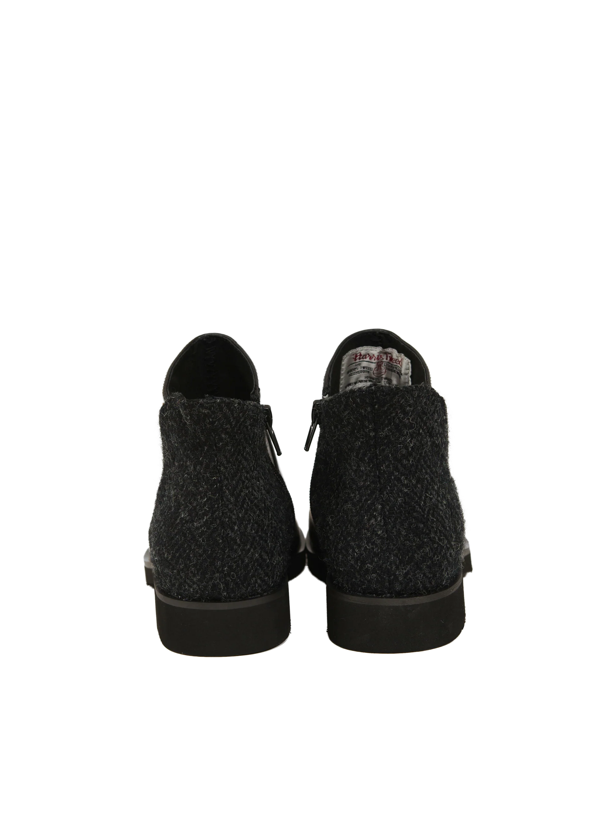 Harris Tweed Eilidh Boots - Dark Charcoal Herringbone - Image 4