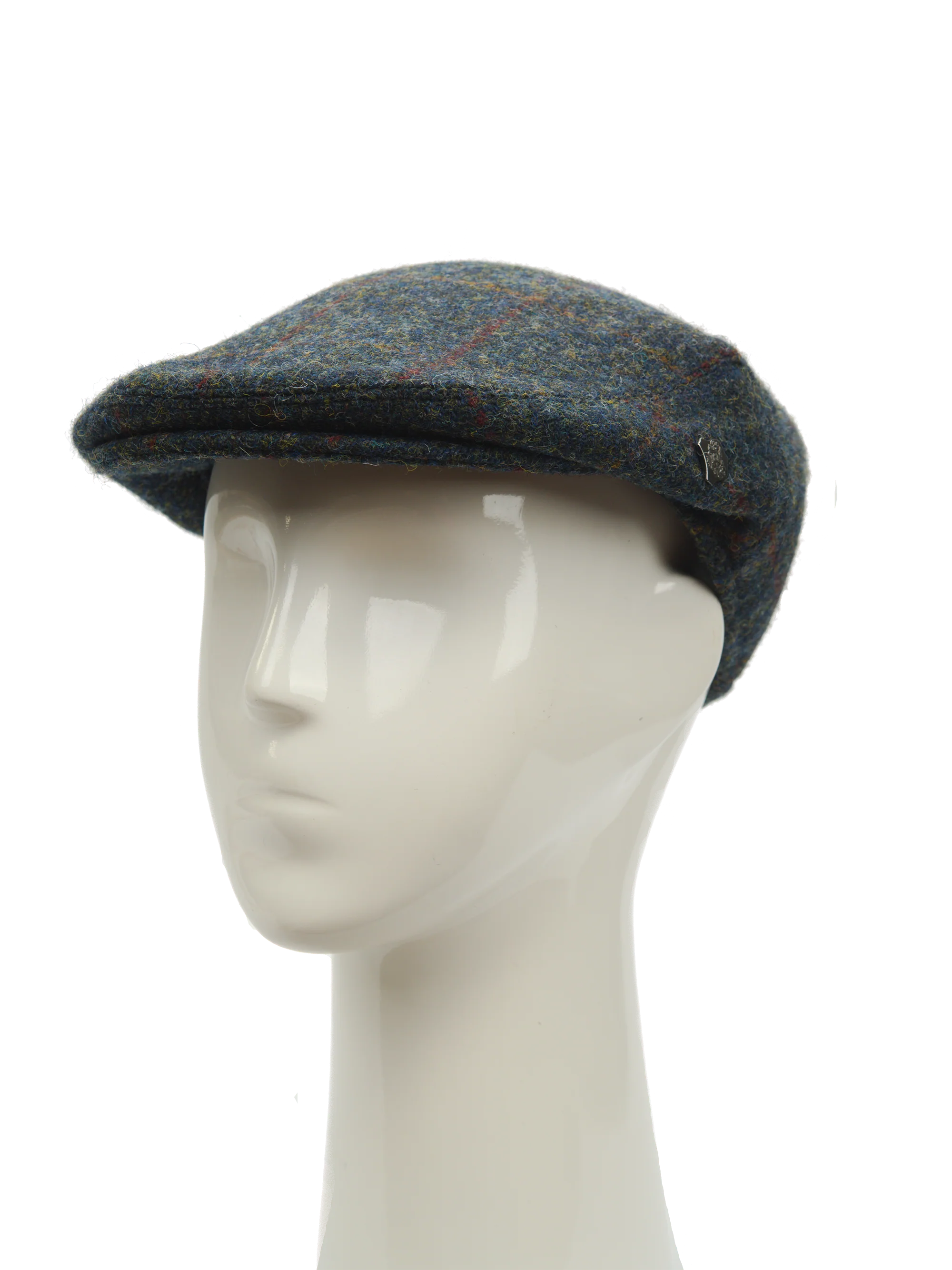 Harris Tweed Flat Cap - Blue Multi (FW2018) - Image 3