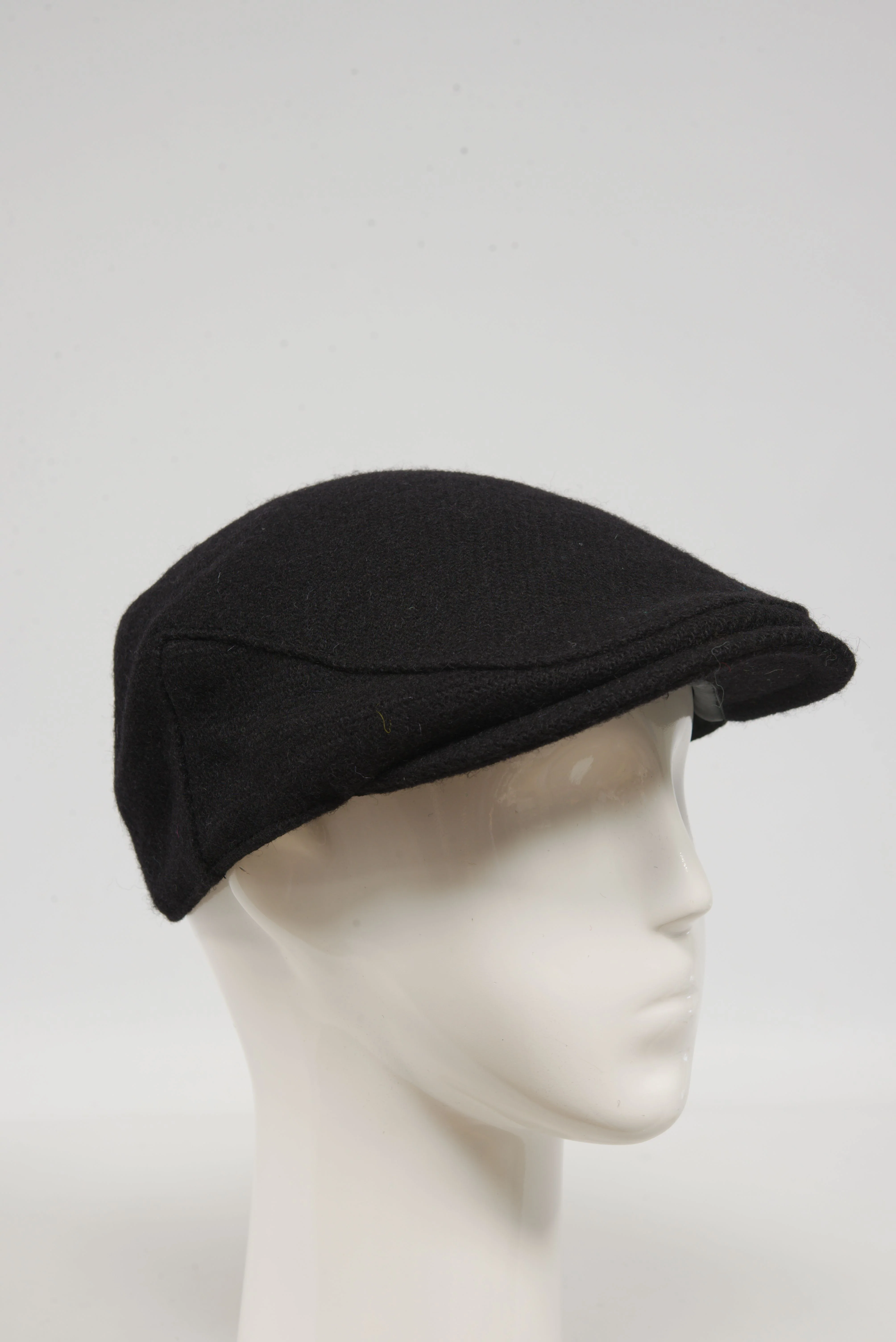 Harris Tweed Flat Cap - Black Twill (HH) - Image 2