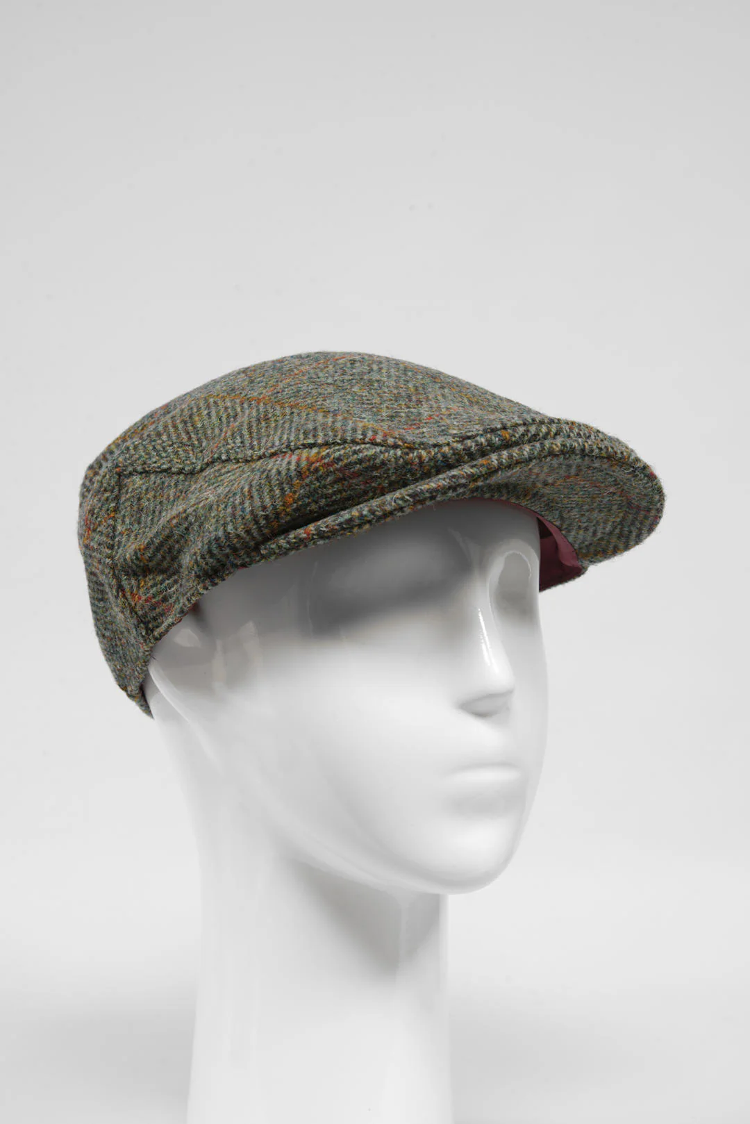 Harris Tweed Flat Cap - Sage/Wine/Gold HB (HH) - Image 2