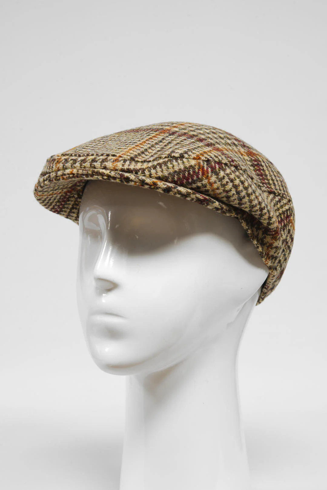 Harris Tweed Flat Cap - Tan Glen Check (HW) - Image 3