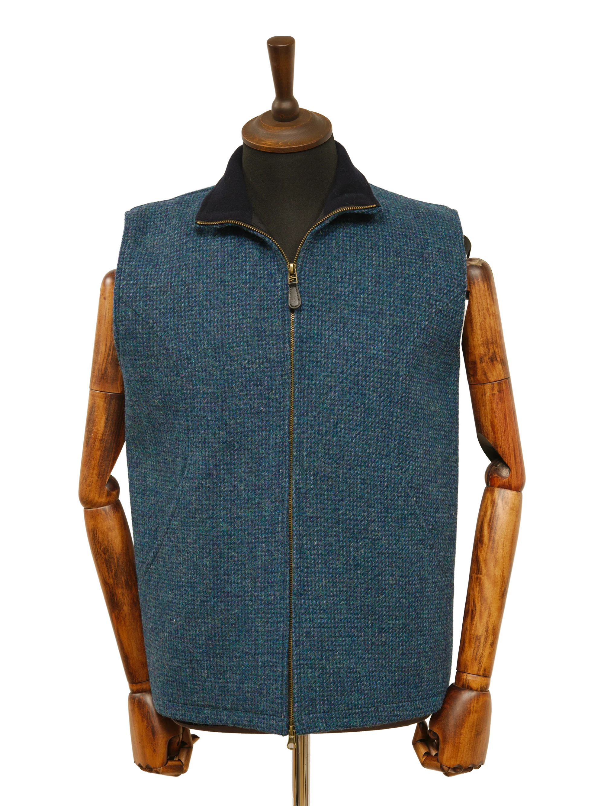Harris Tweed Gilet - Teal