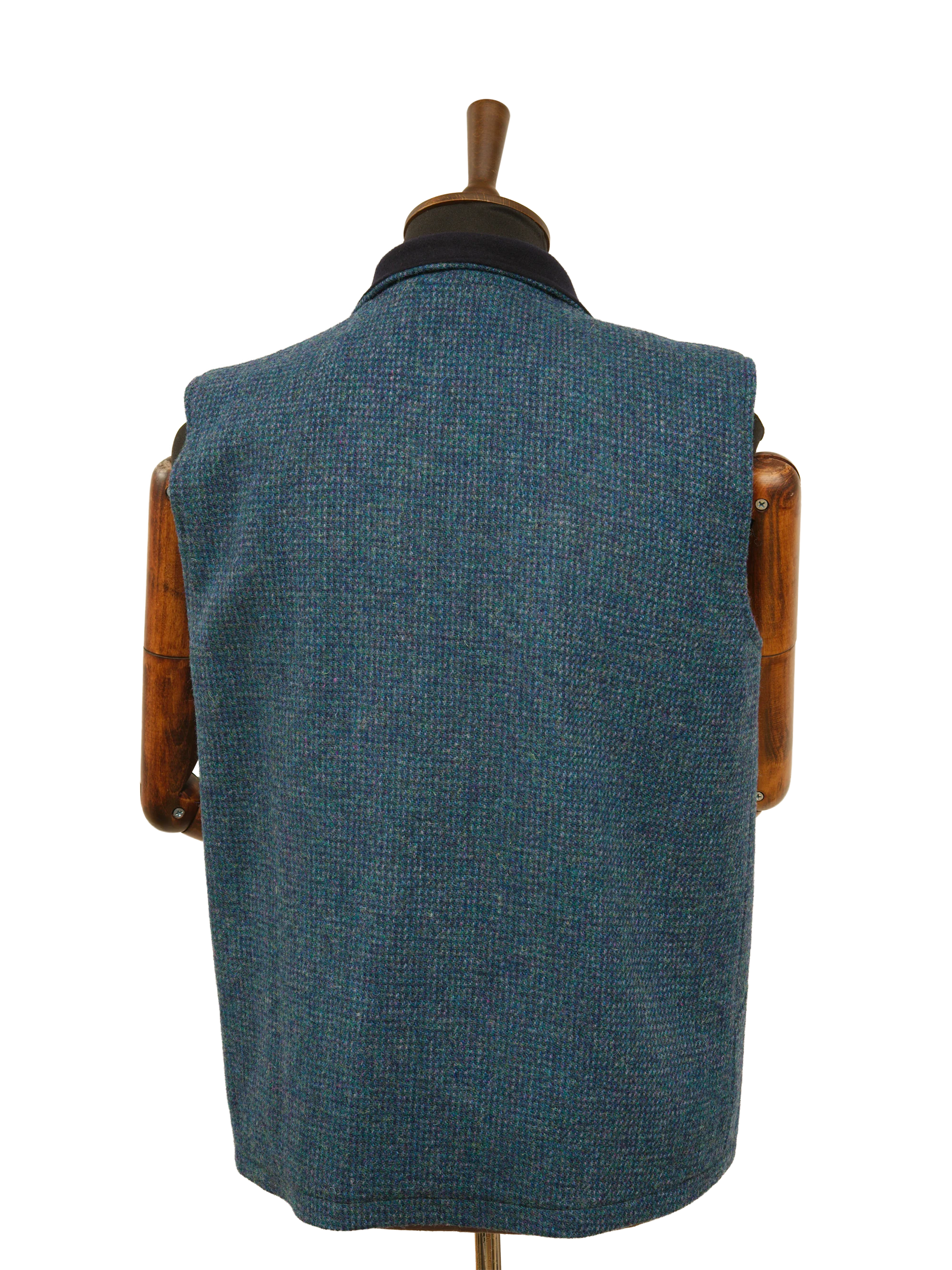 Harris Tweed Gilet - Teal - Image 3