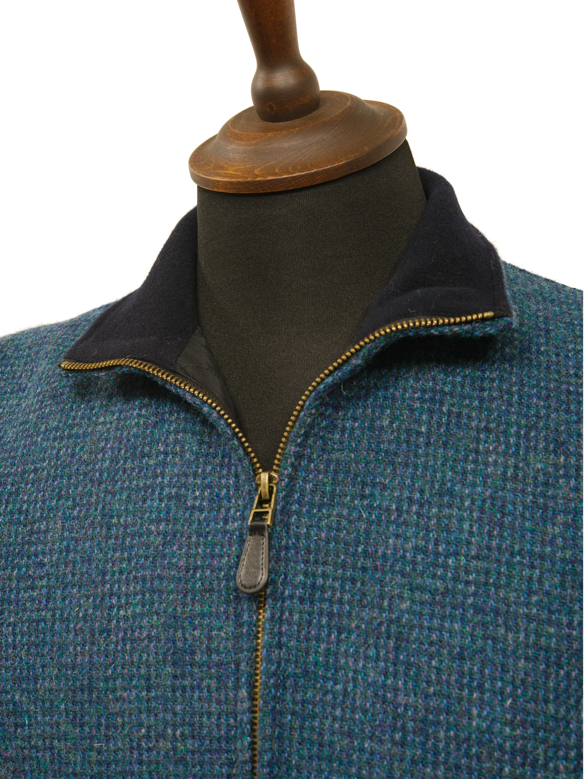 Harris Tweed Gilet - Teal - Image 4