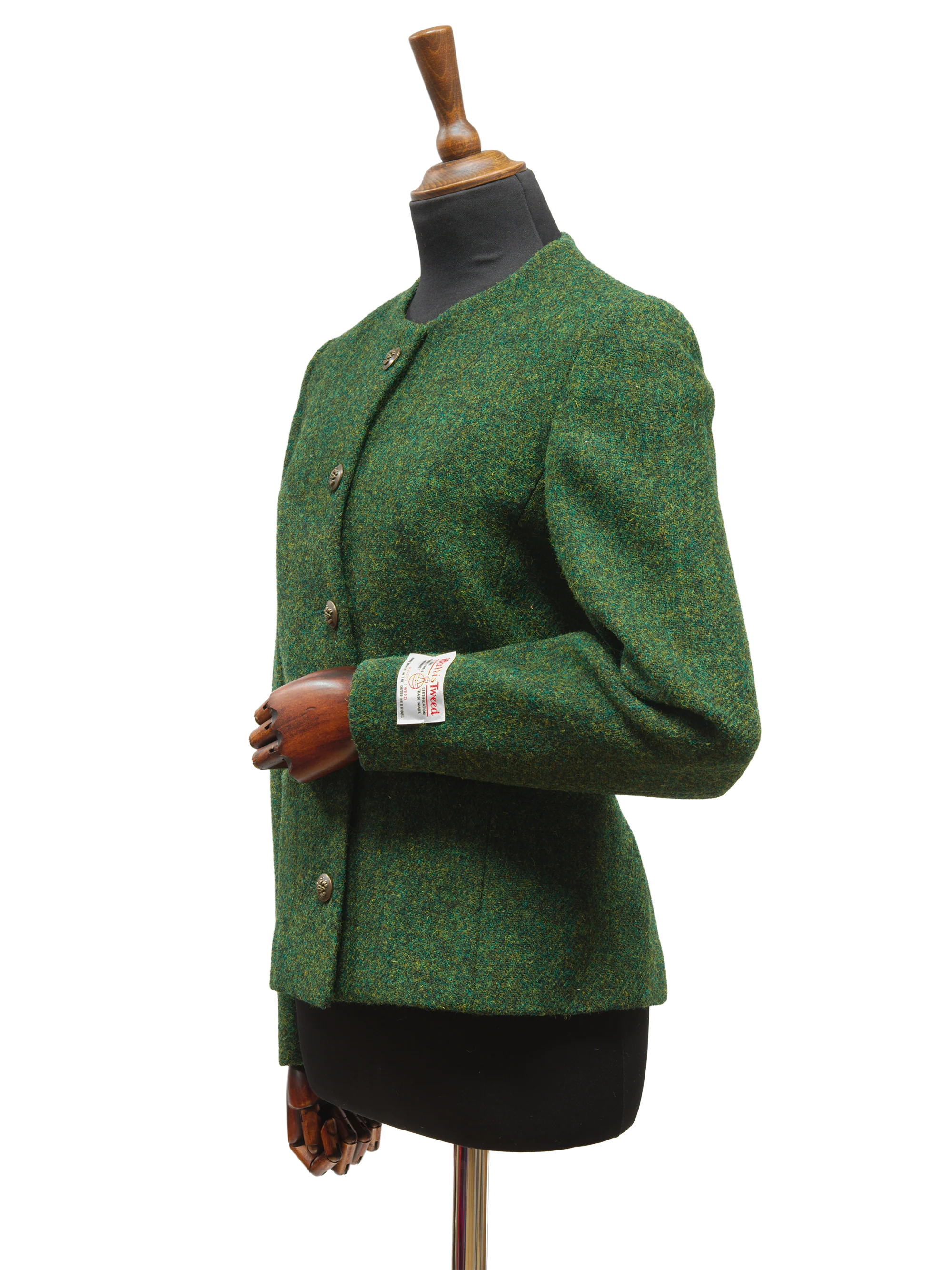 Harris Tweed Grace Jacket - Bottle Green - Image 3