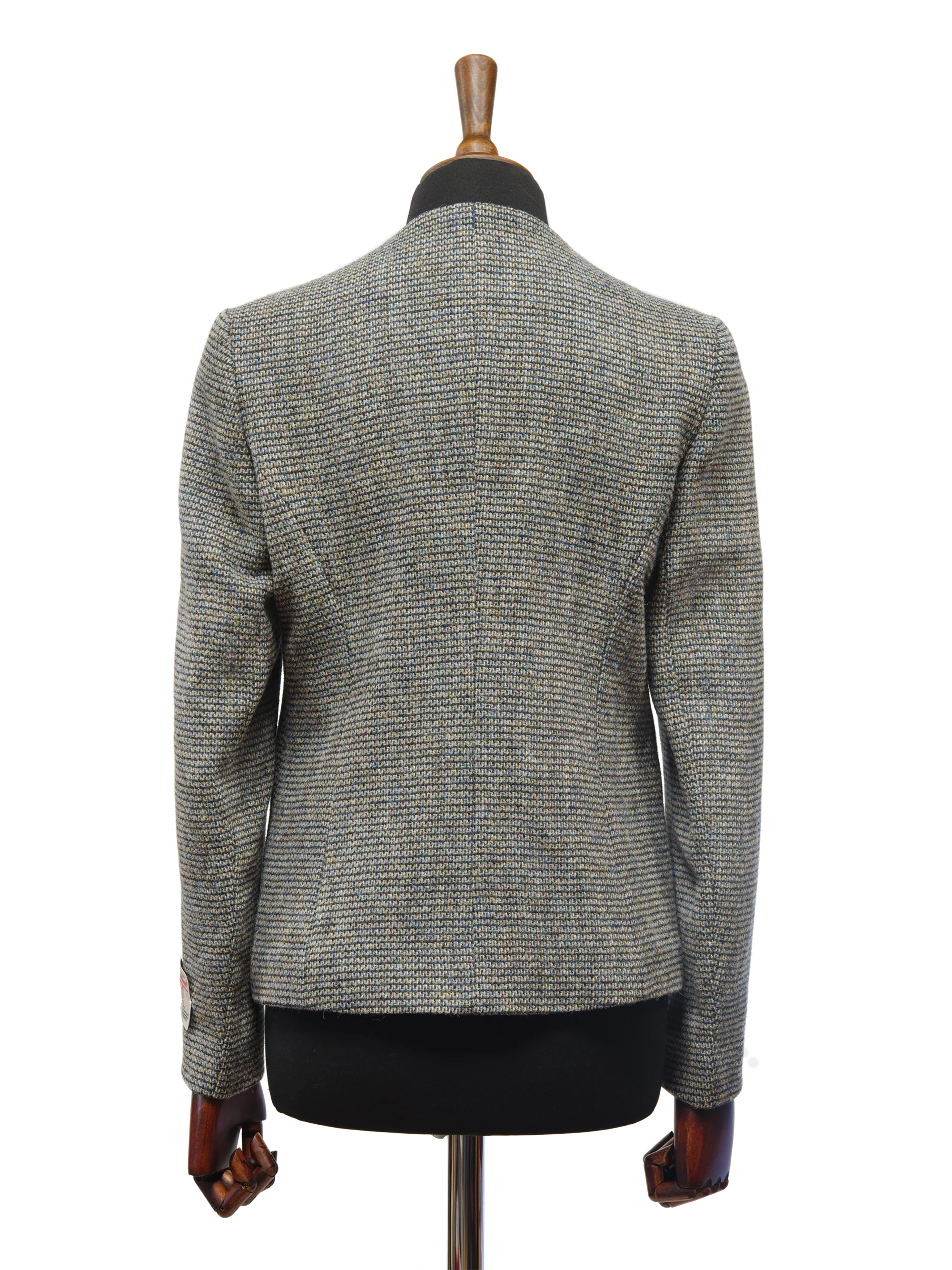 Harris Tweed Grace Jacket - Duck Egg Blue Weave - Image 4
