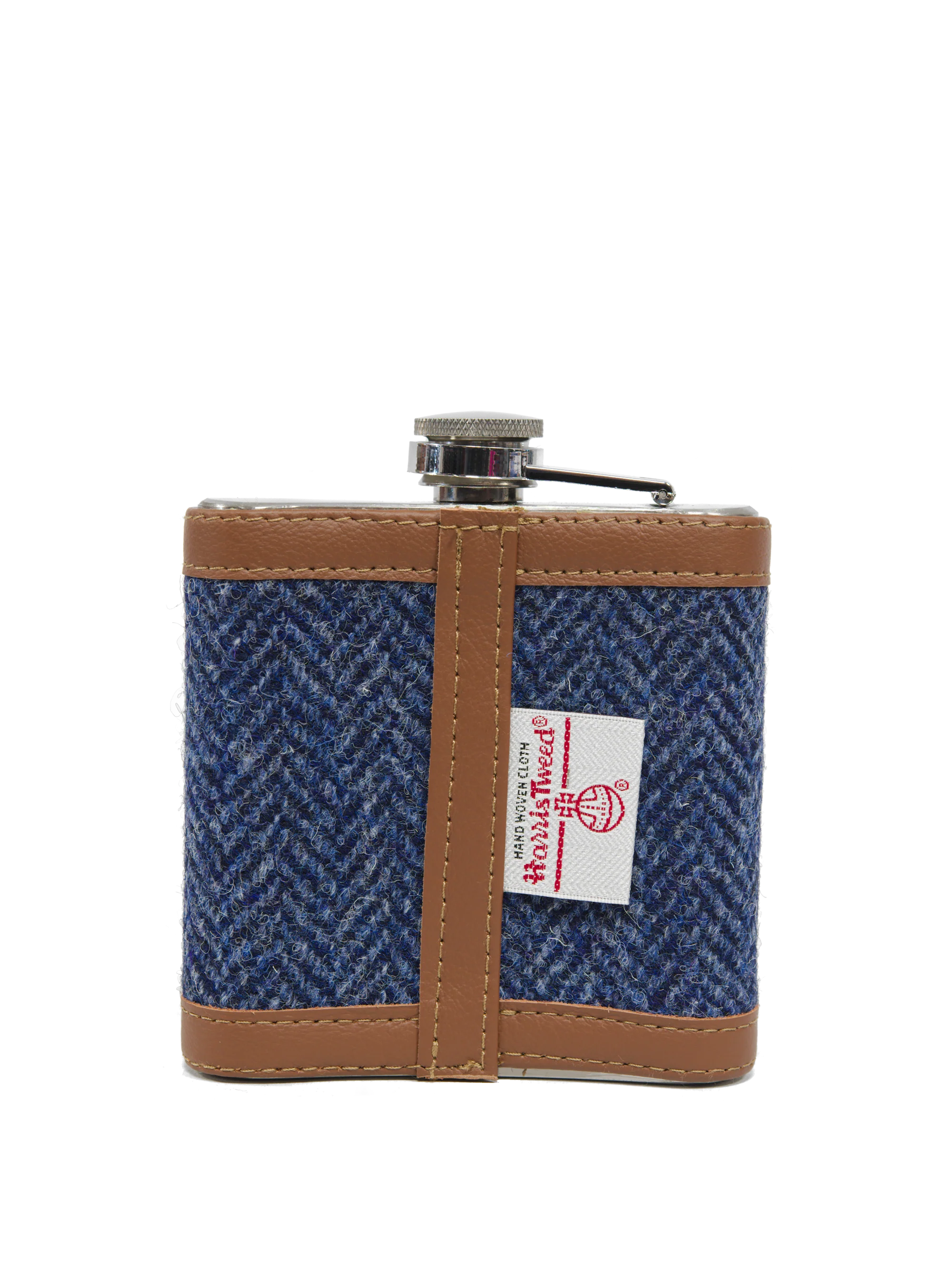 Harris Tweed Hip Flask - HB136 (Tan Leather) - Image 2