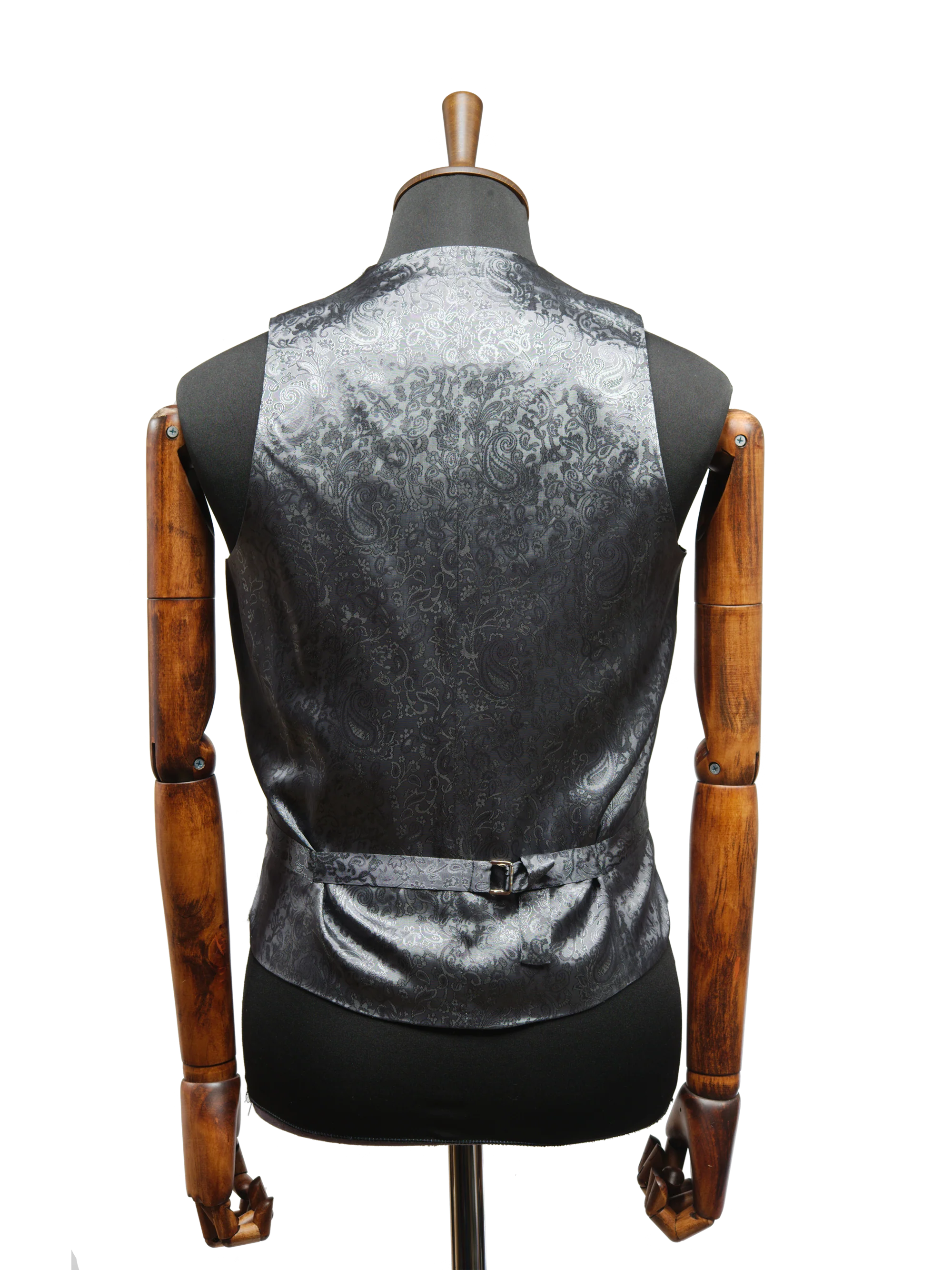 Harris Tweed Iain Waistcoat - Grey Windowpane - Image 4