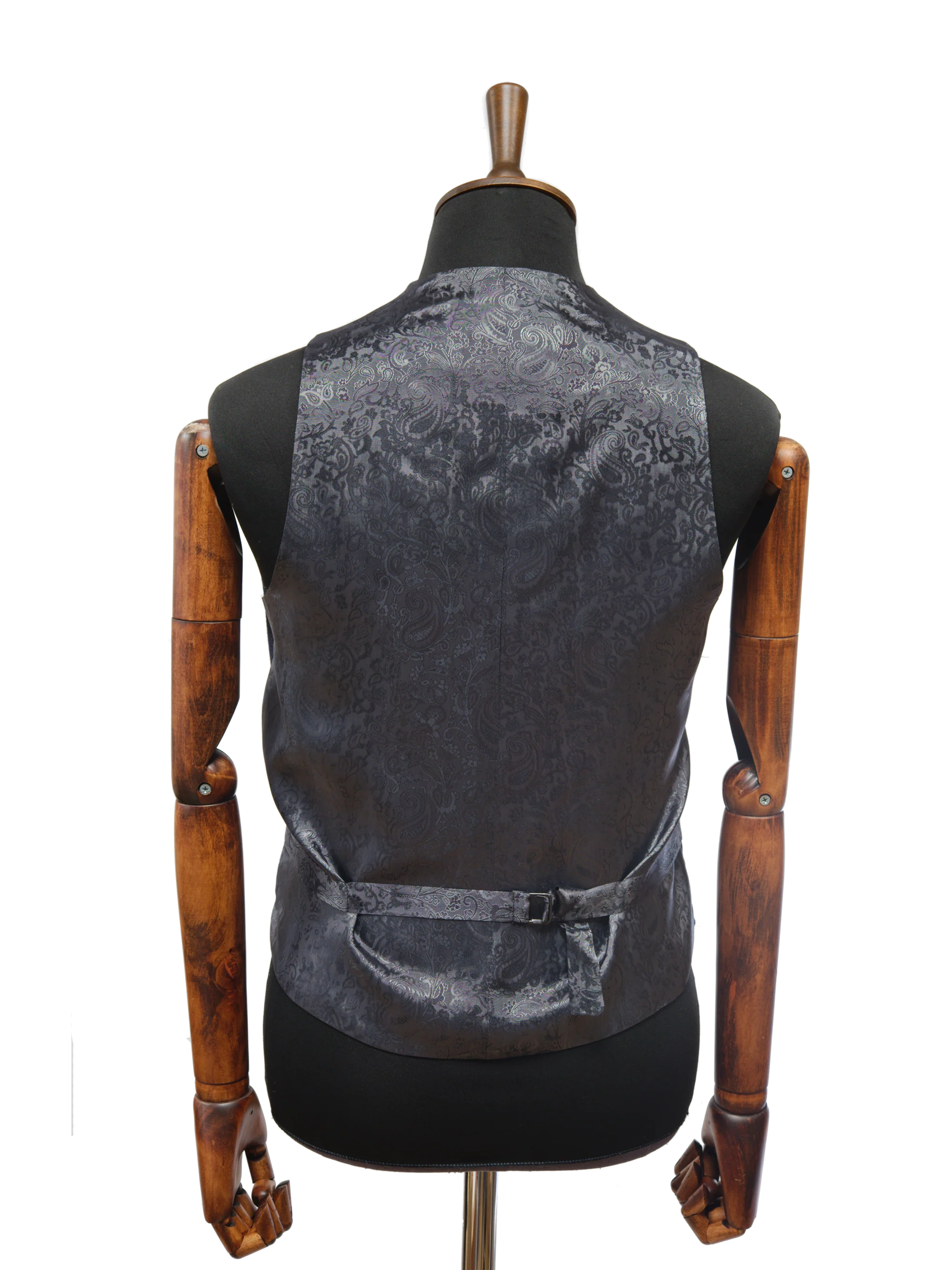 Harris Tweed Iain Waistcoat - Navy Block Check - Image 4