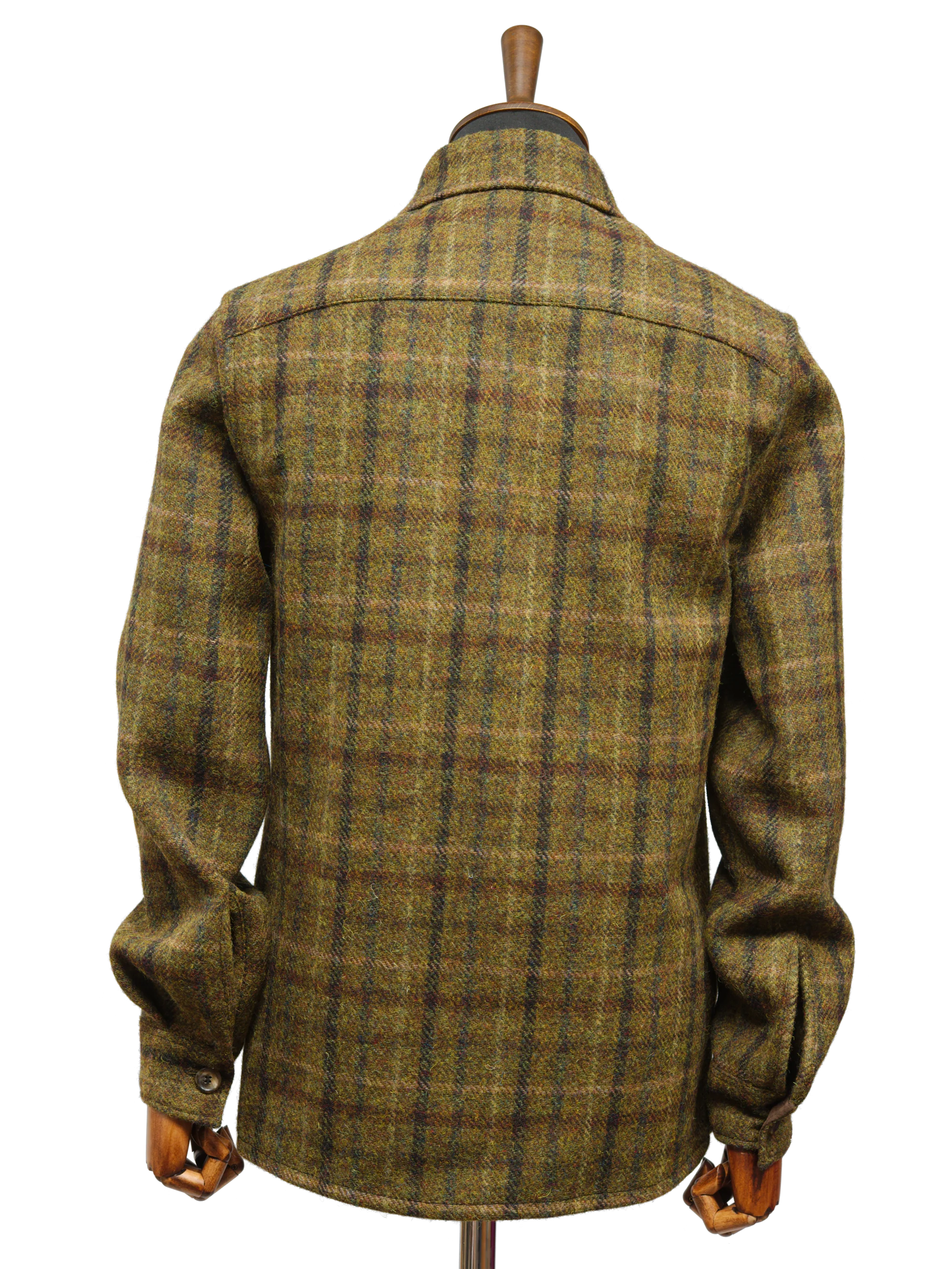 Harris Tweed Jack Overshirt - Olive/Green Multi - Image 3