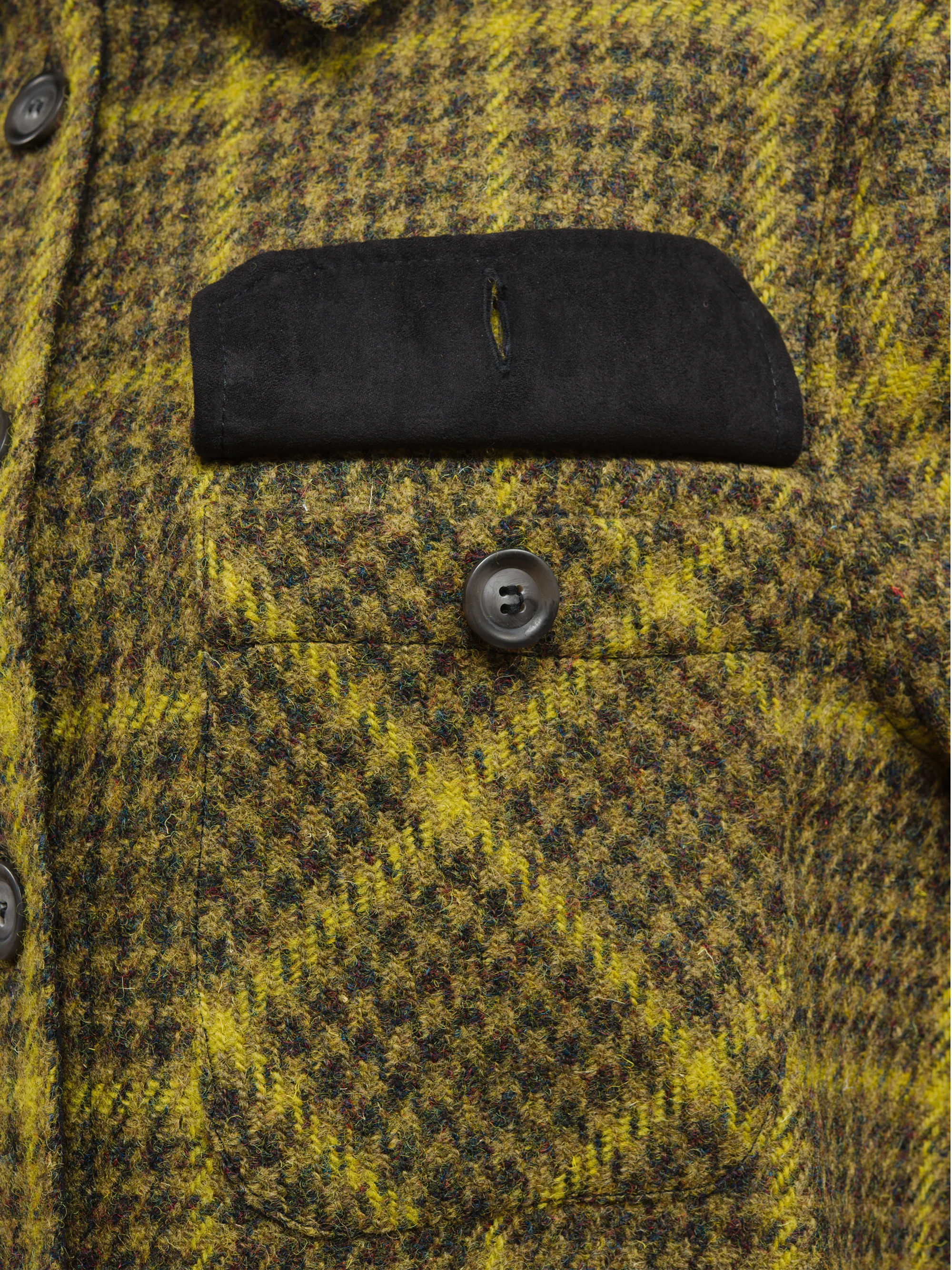 Harris Tweed Jackie Overshirt - Mustard Houndstooth w/OC - Image 5