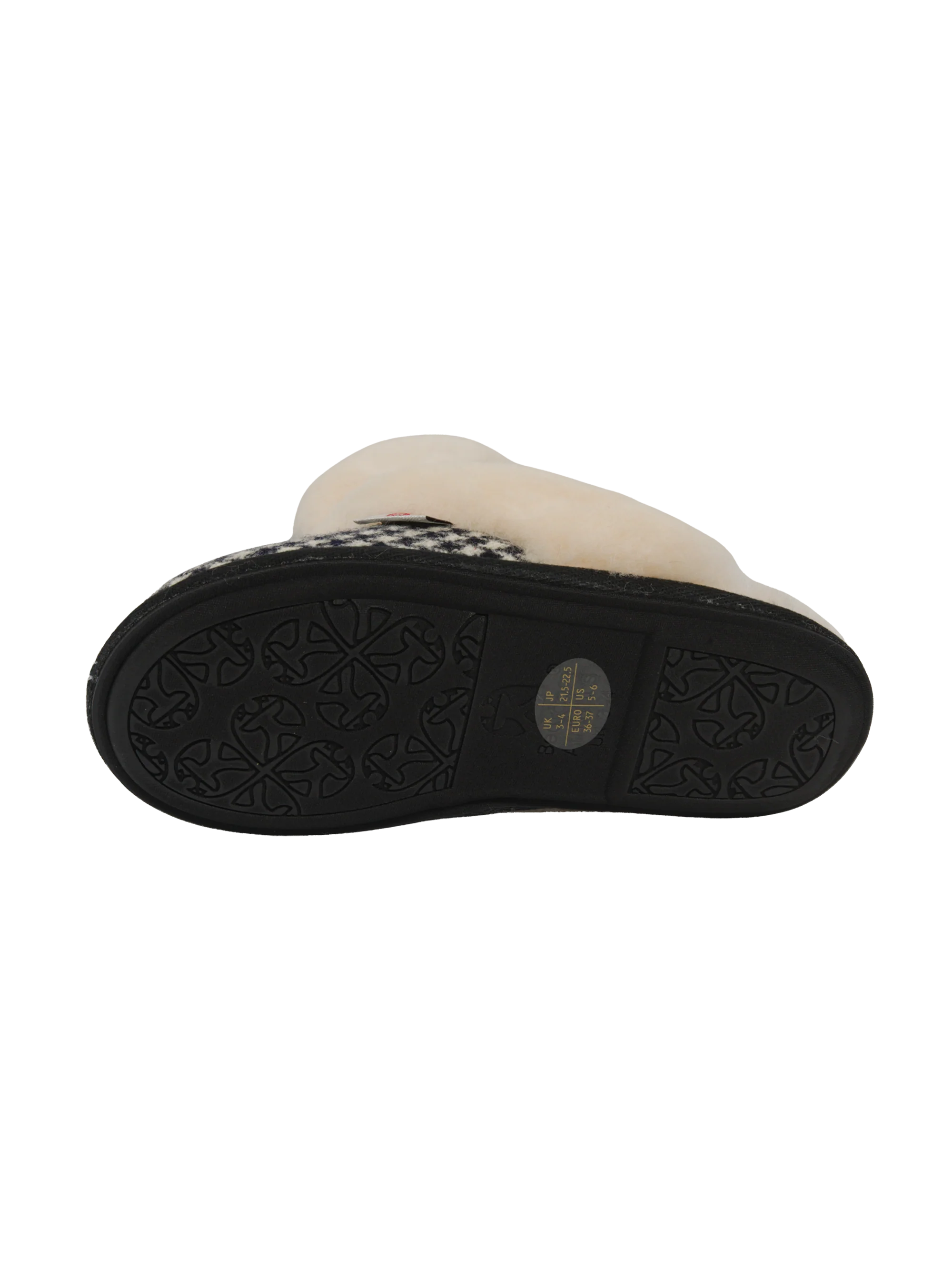 Harris Tweed Kate Slippers - Black/White Houndstooth - Image 3