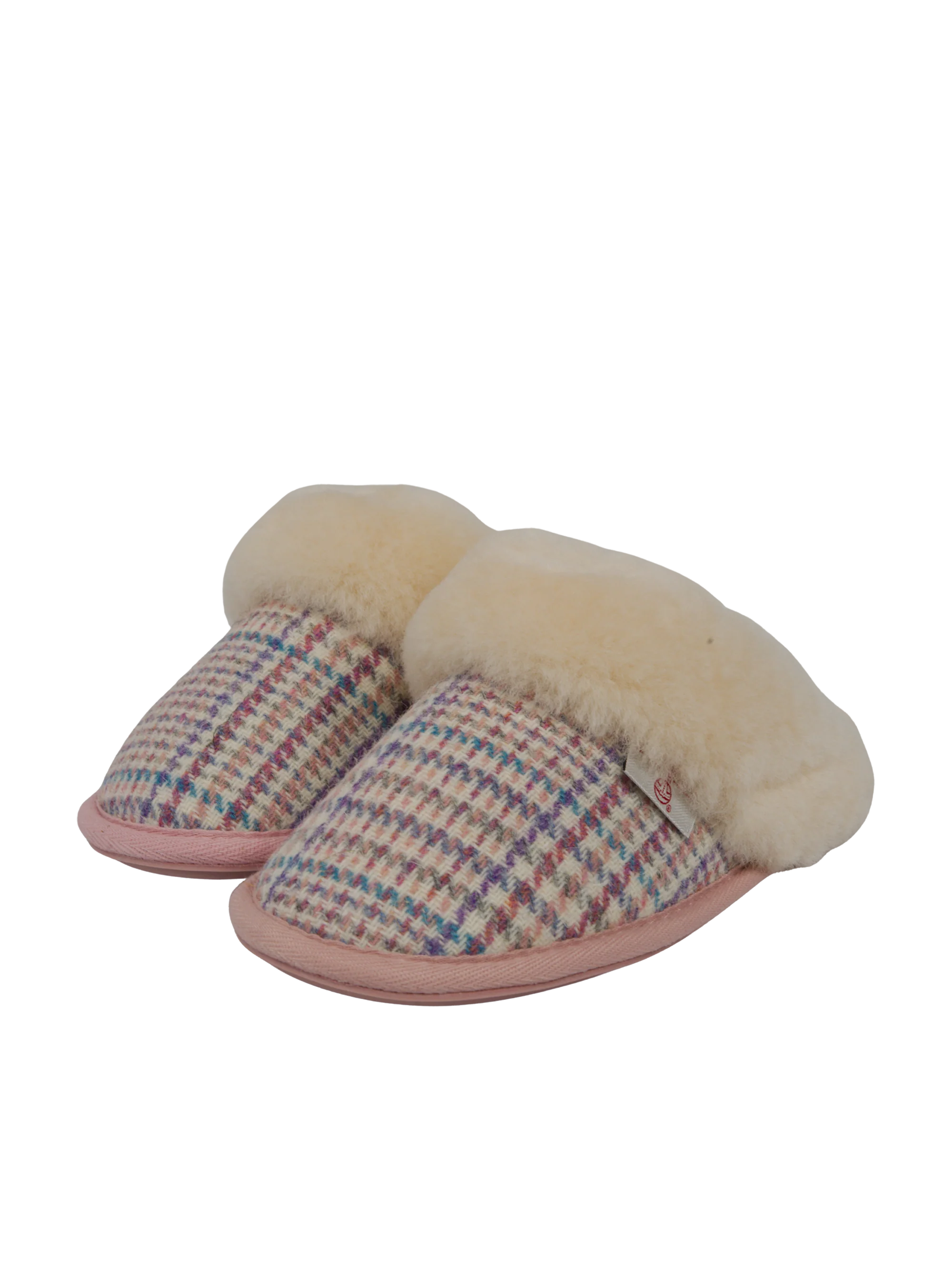 Harris Tweed Kate Slippers - Natural POW Check