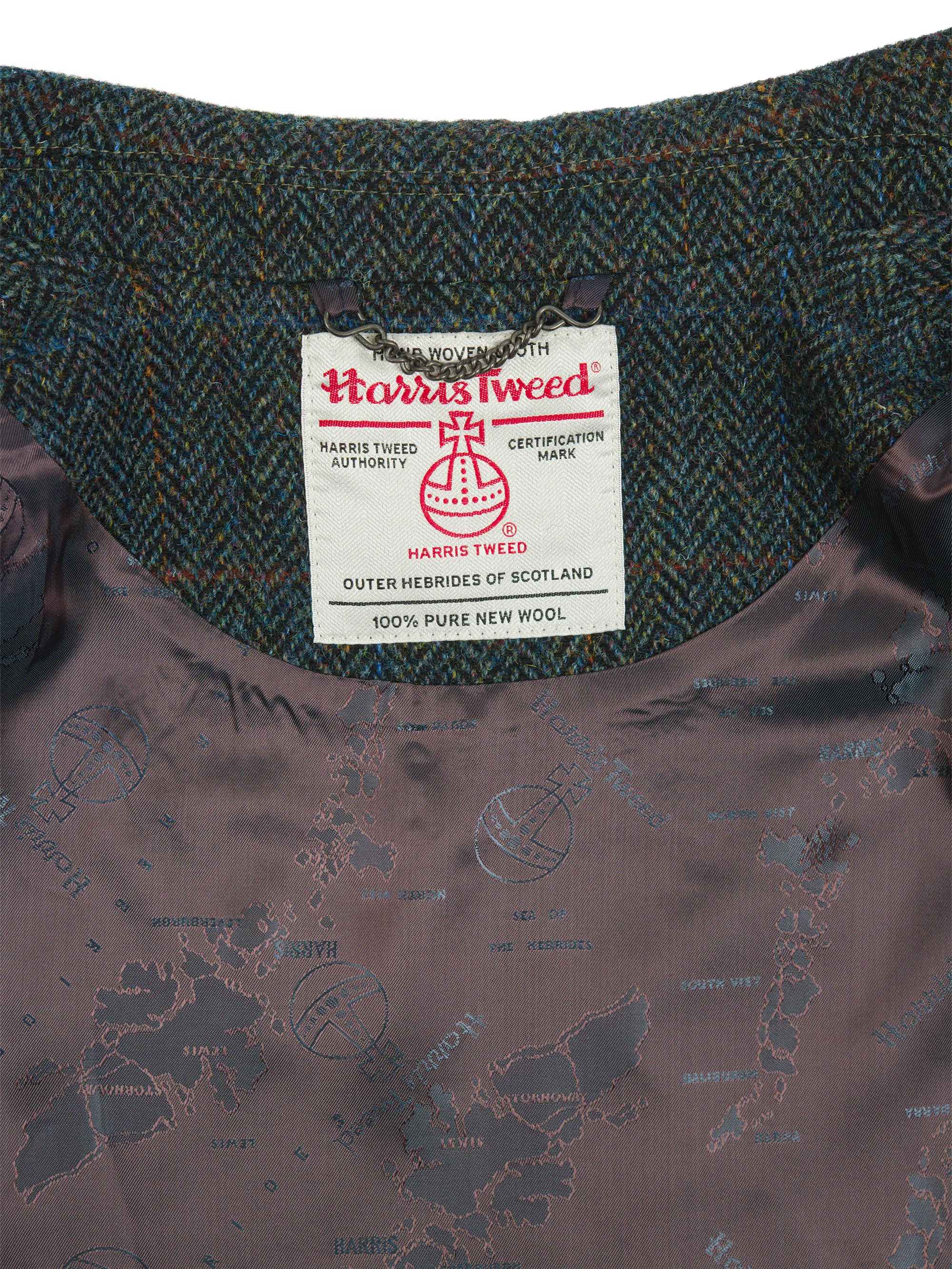 Harris Tweed Ladies Buttoned Long Cape - HB80 - Image 4