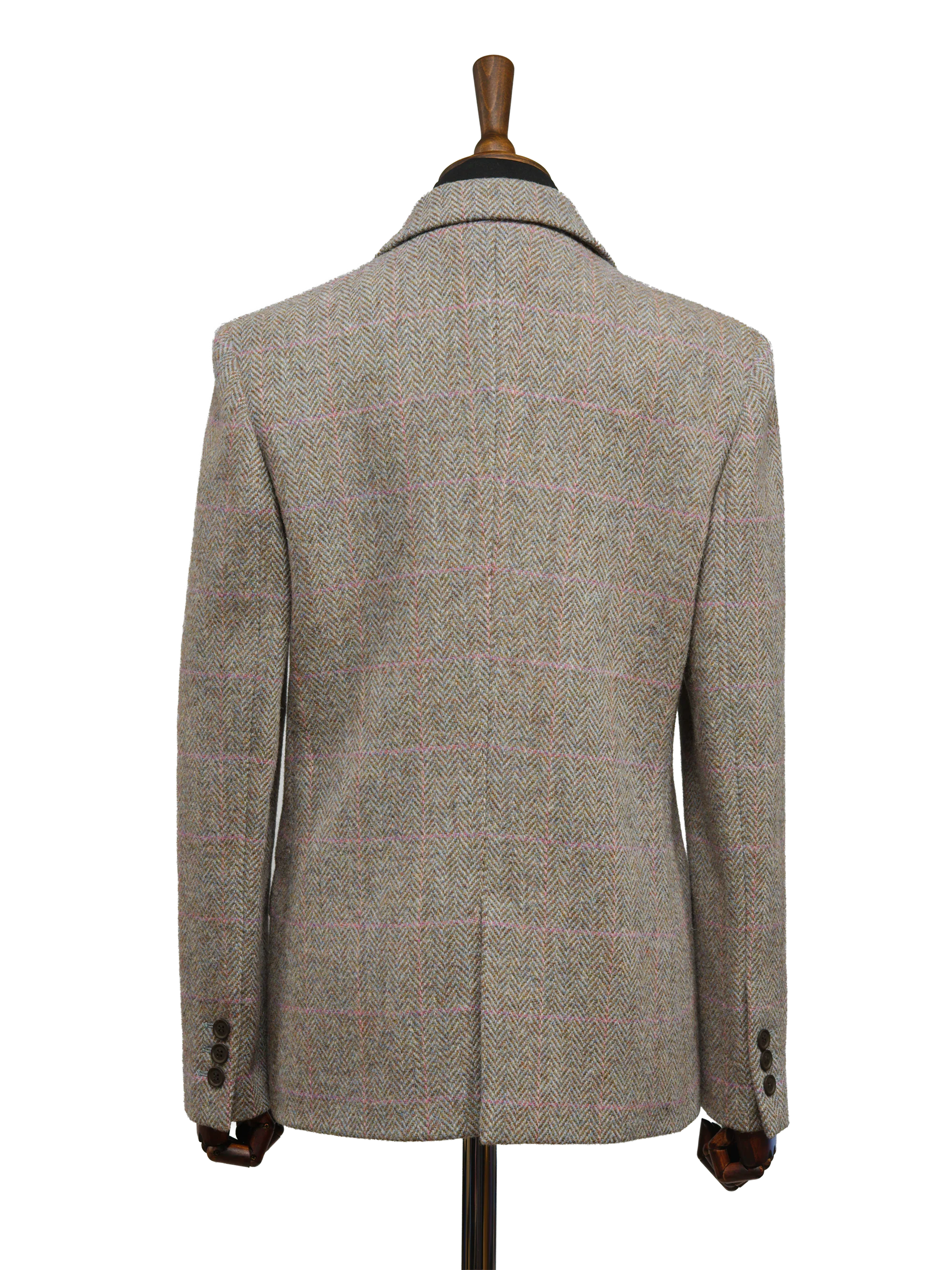 Harris Tweed Ladies Fitted Jacket - Pink HB w/OC - Image 3