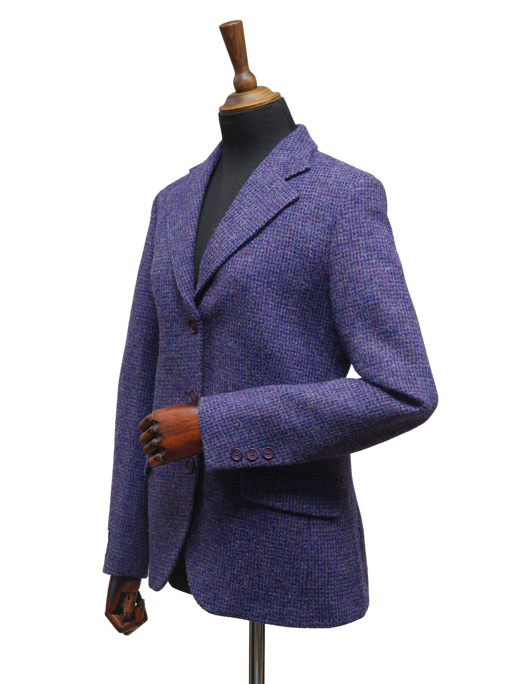 Harris Tweed Ladies Fitted Jacket - Violet - Image 2