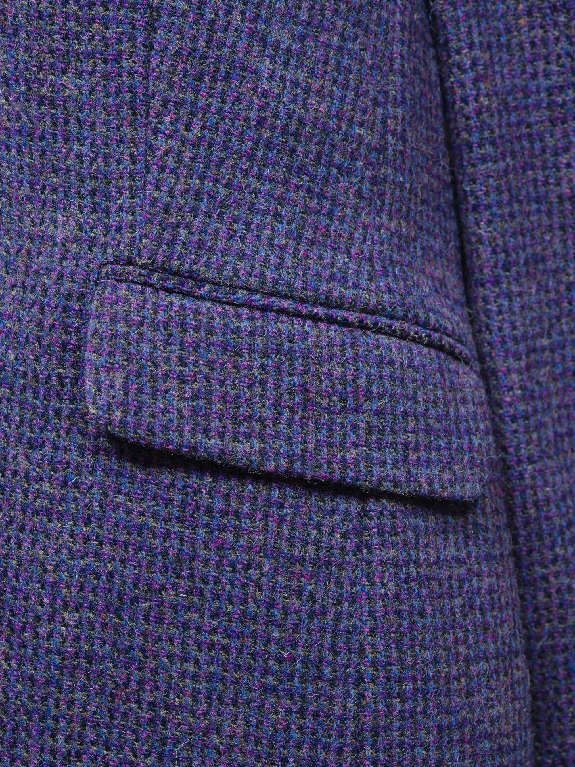 Harris Tweed Ladies Fitted Jacket - Violet - Image 5