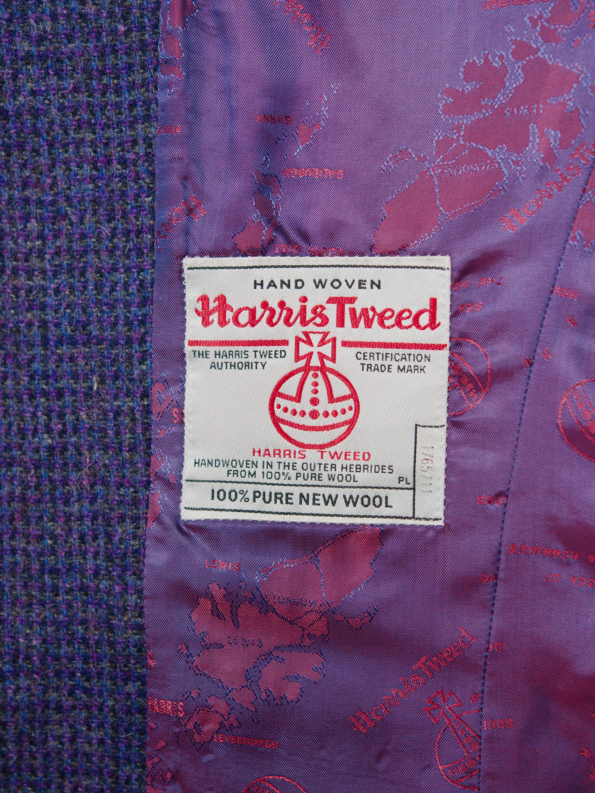 Harris Tweed Ladies Fitted Jacket - Violet - Image 7