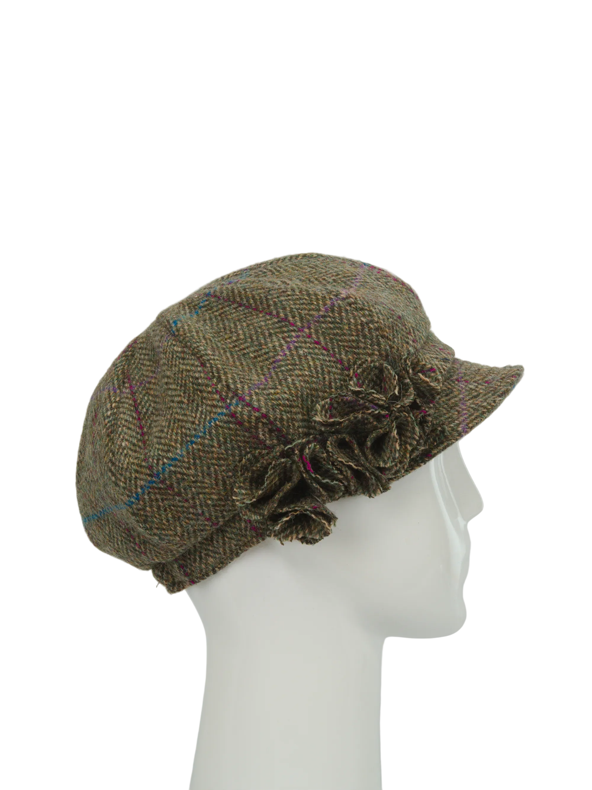 Harris Tweed Ladies Flower Hat - (HW) HB162