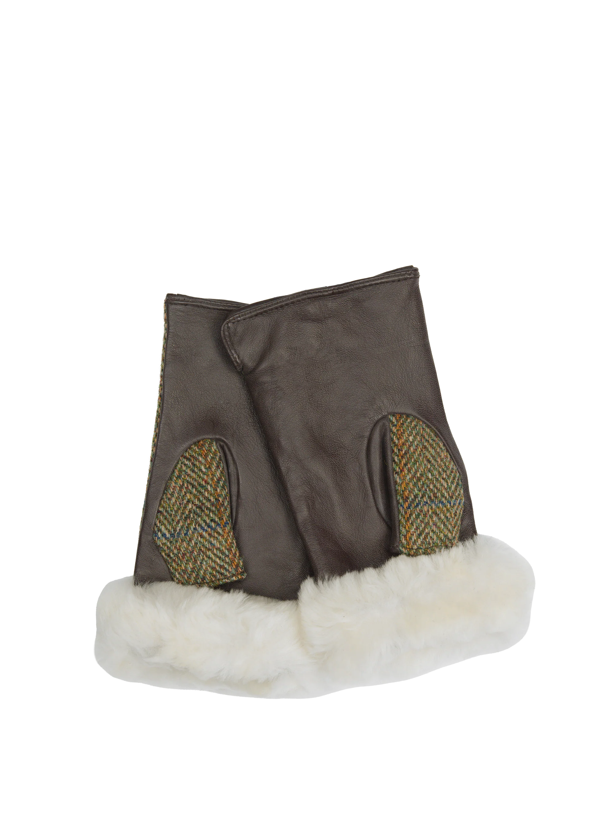 Harris Tweed Ladies Fur Mittens - HB55 (ISL) - Image 2