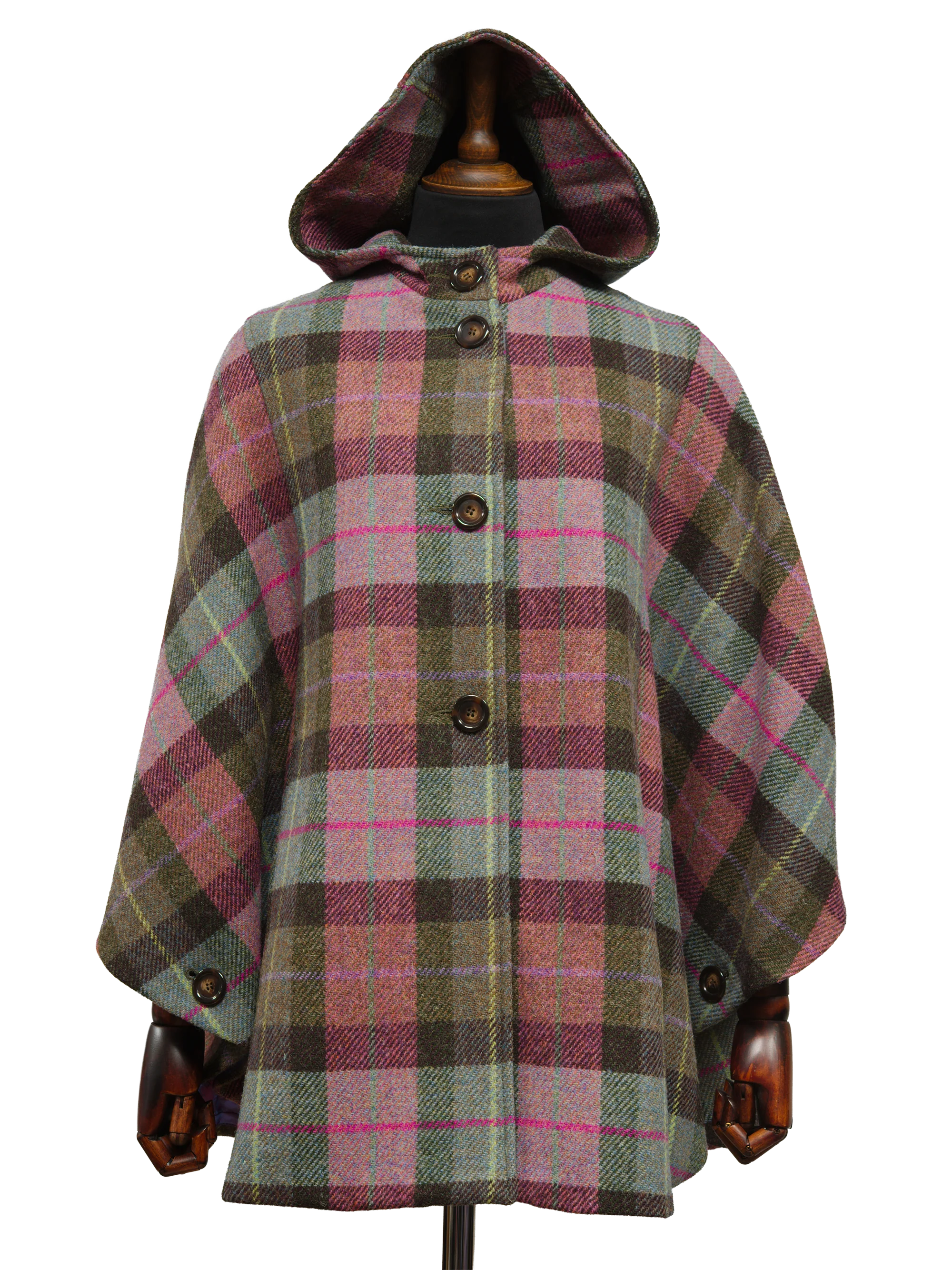 Harris Tweed Ladies Hooded Cape - A0254