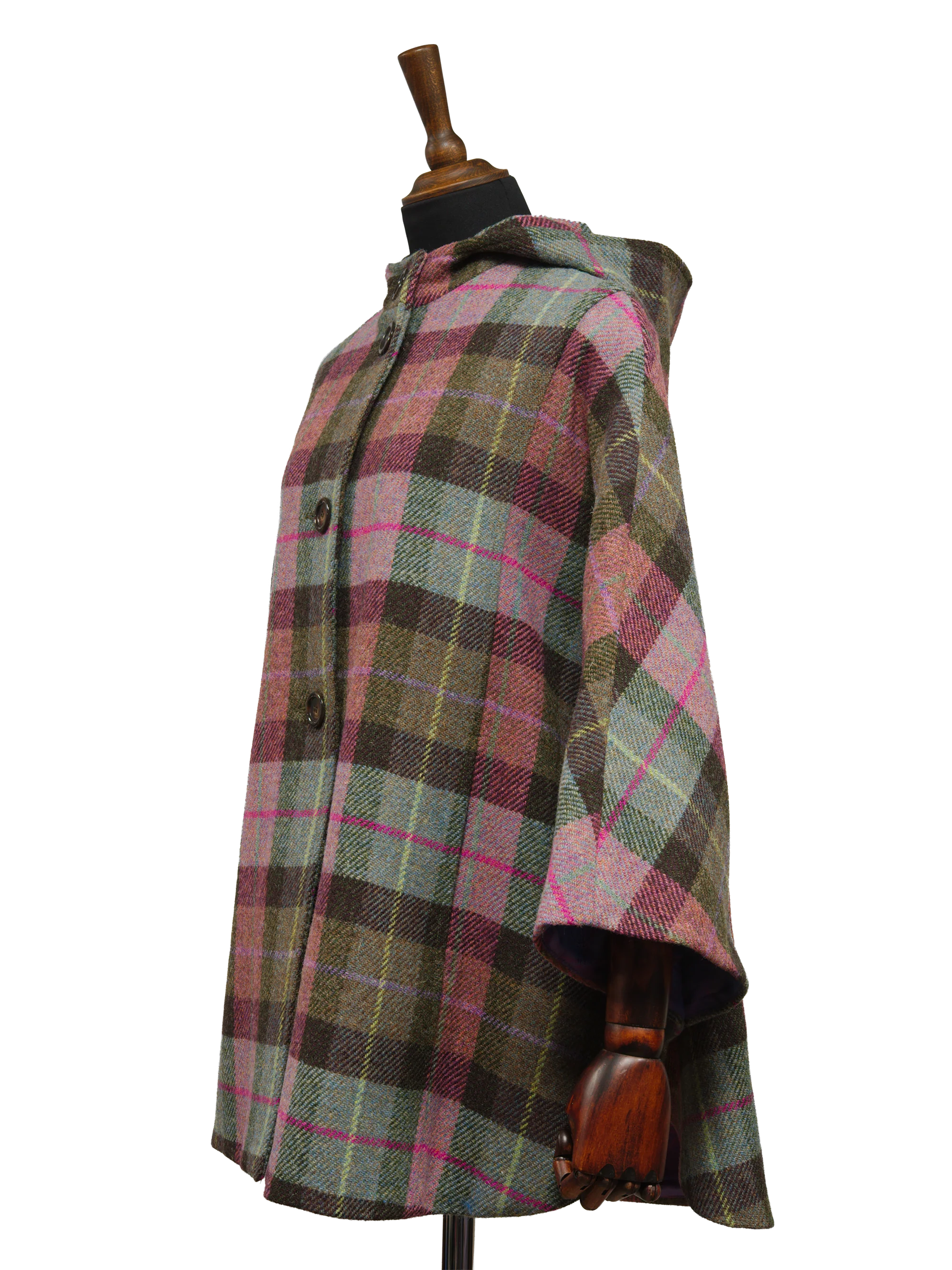 Harris Tweed Ladies Hooded Cape - A0254 - Image 3
