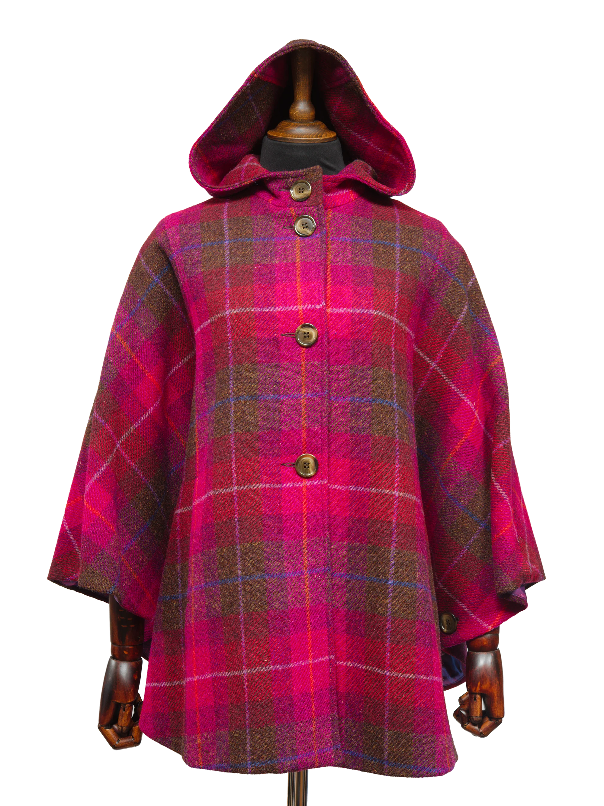 Harris Tweed Ladies Hooded Cape - A031