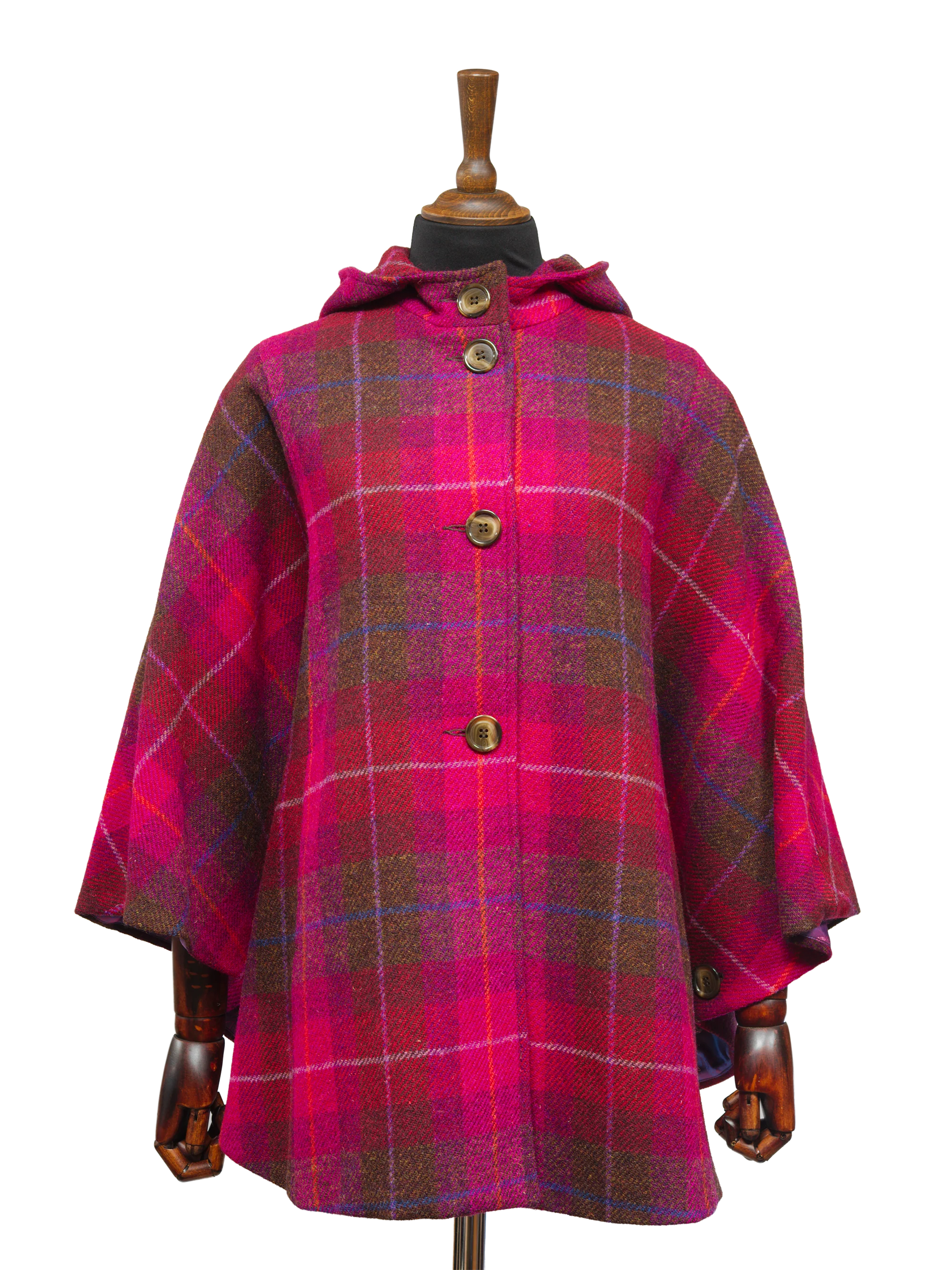 Harris Tweed Ladies Hooded Cape - A031 - Image 3