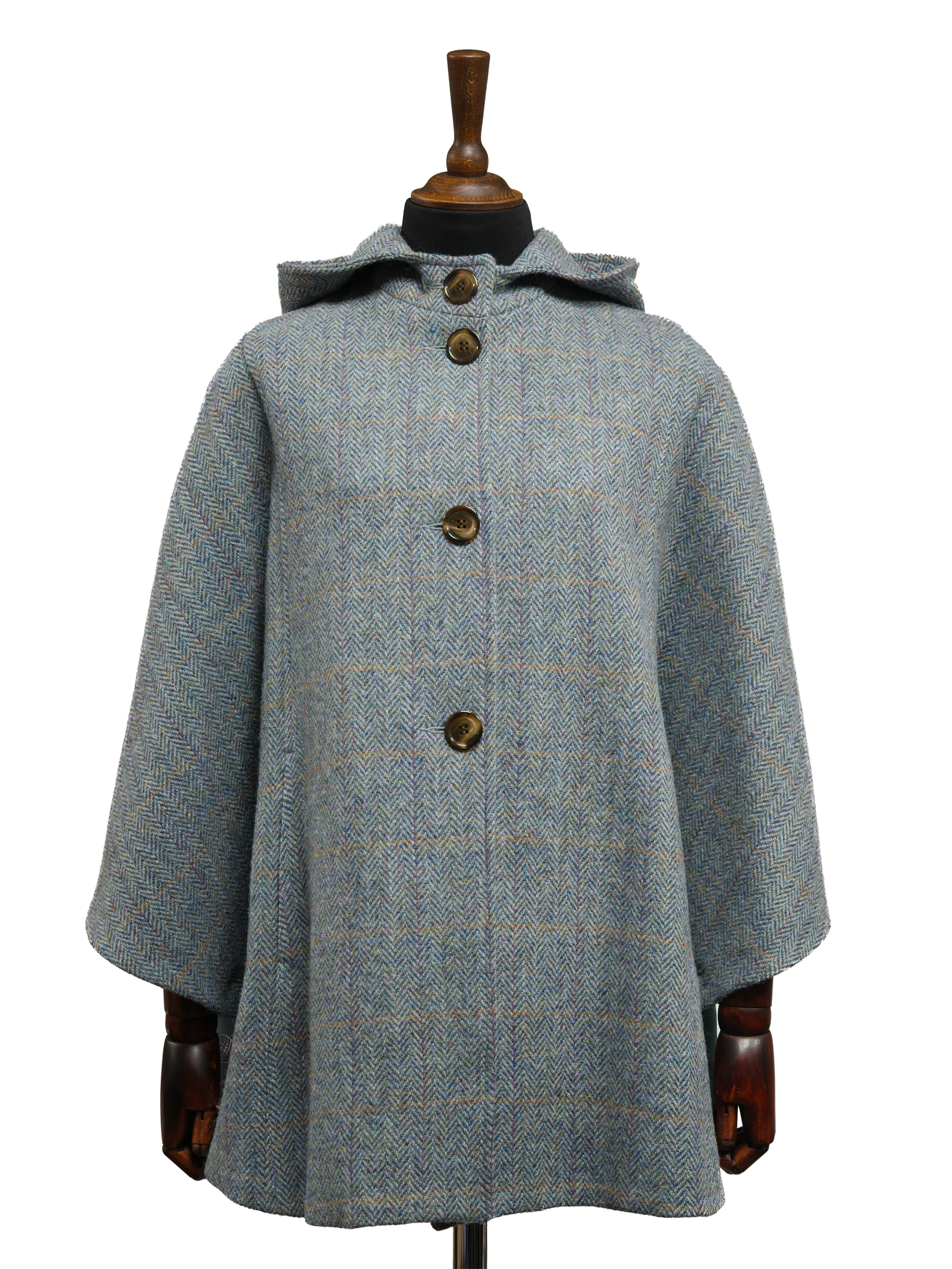 Harris Tweed Ladies Hooded Cape - HB132 - Image 2