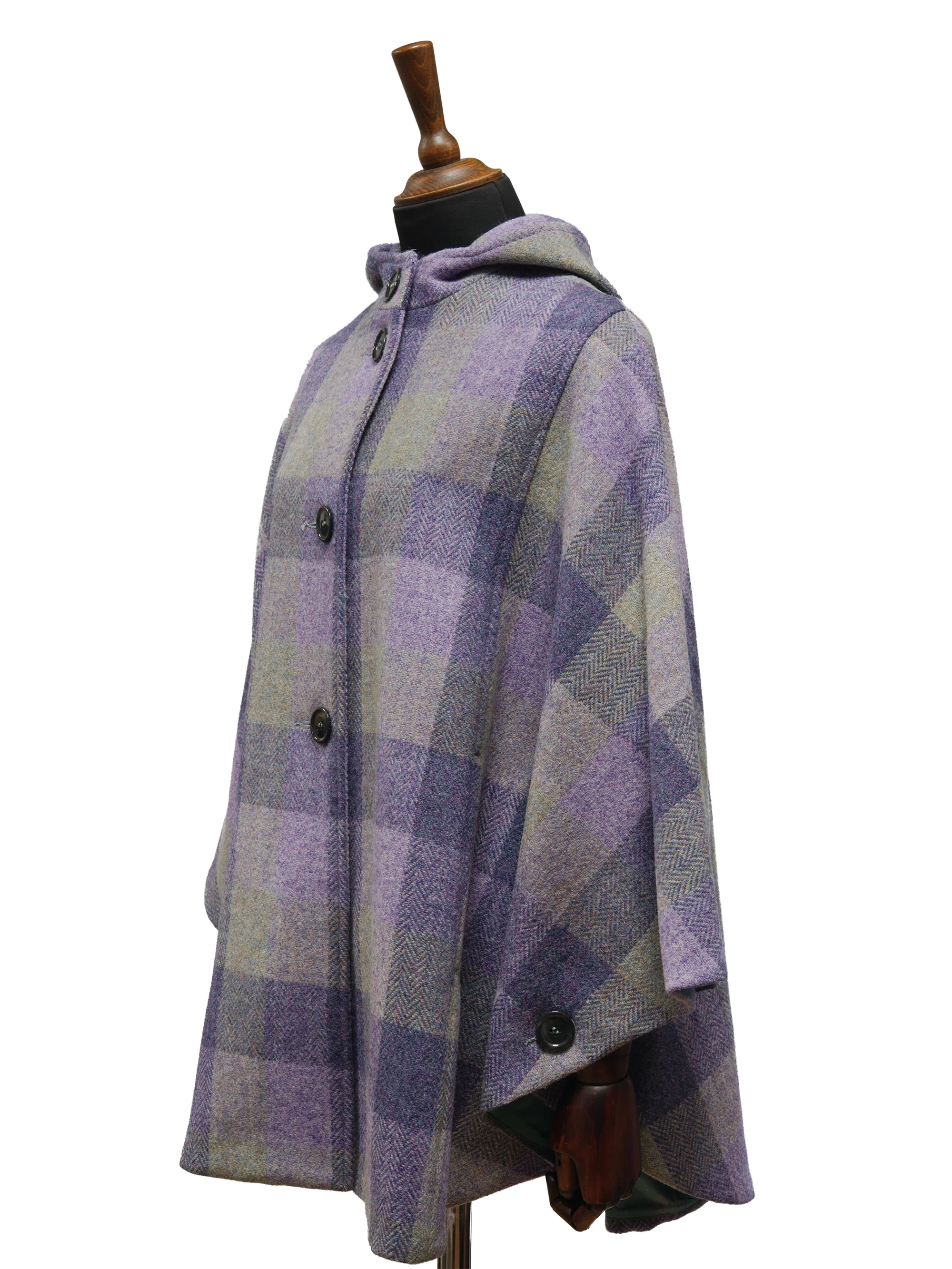 Harris Tweed Ladies Hooded Cape - HB156 - Image 3