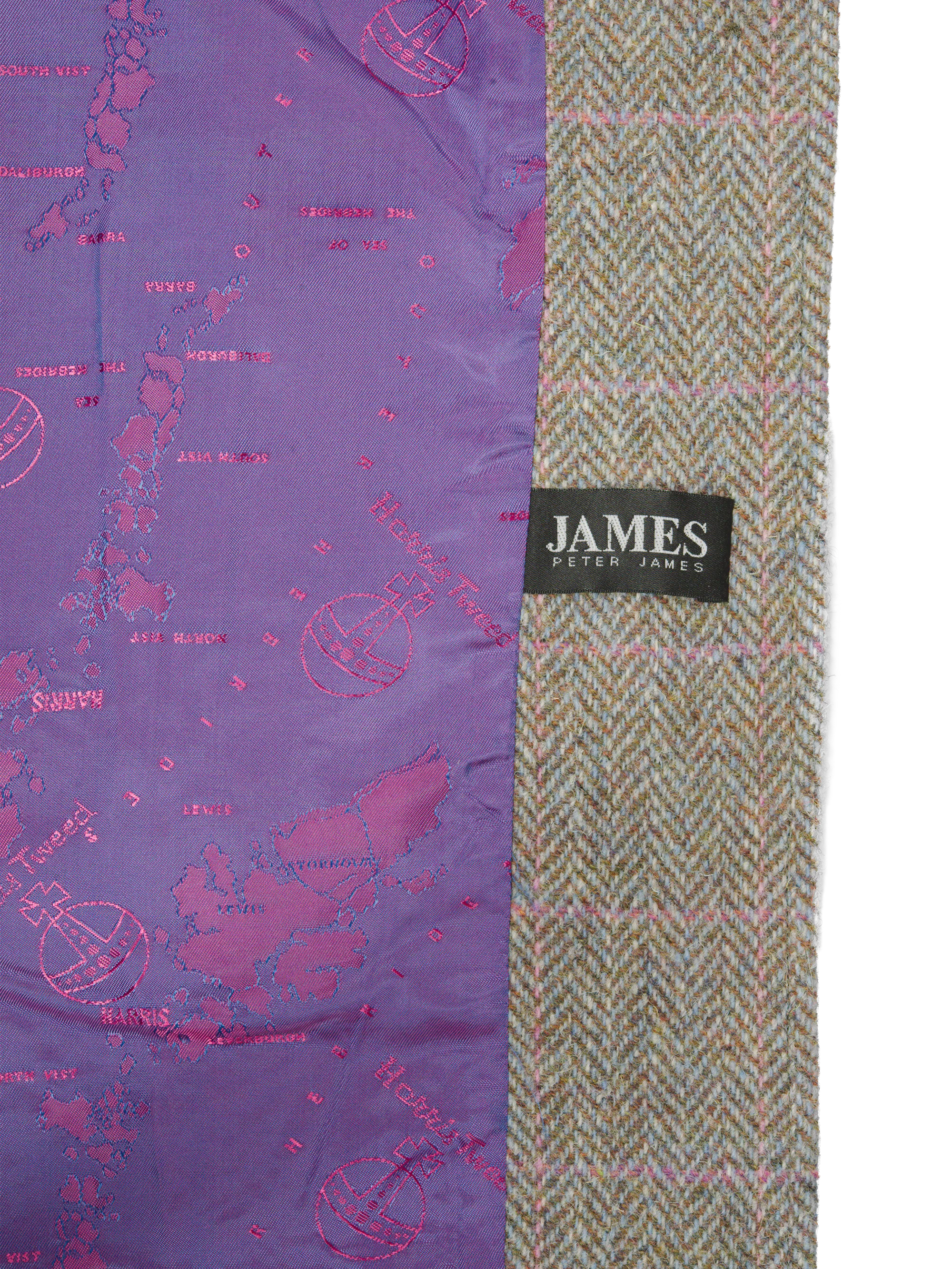 Harris Tweed Ladies Hooded Cape - Pink Check - Image 7