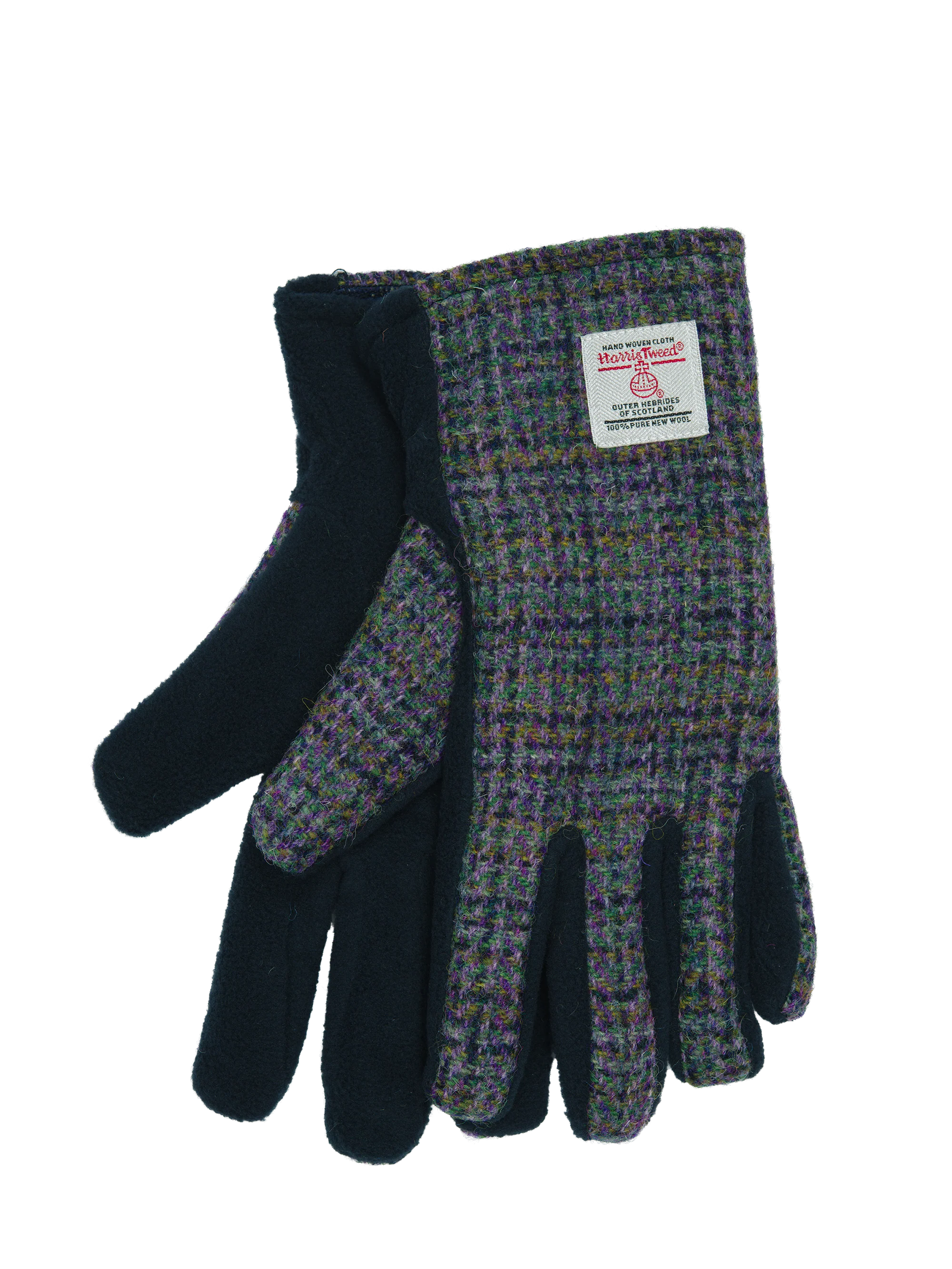 Harris Tweed Ladies Isla Fleece Gloves - Thistle - Image 2