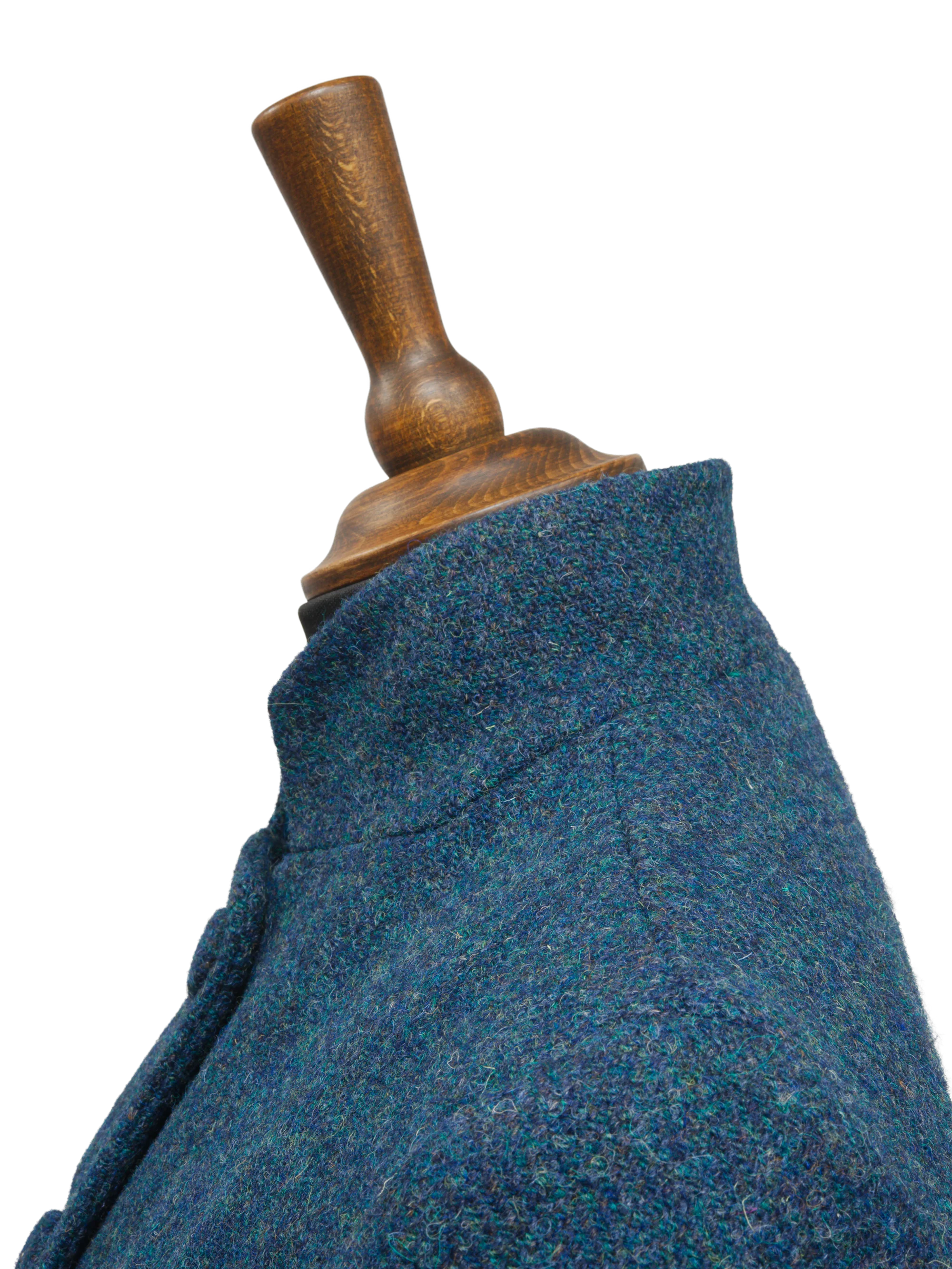 Harris Tweed Lucy Coat - Blue Mix Herringbone - Image 4