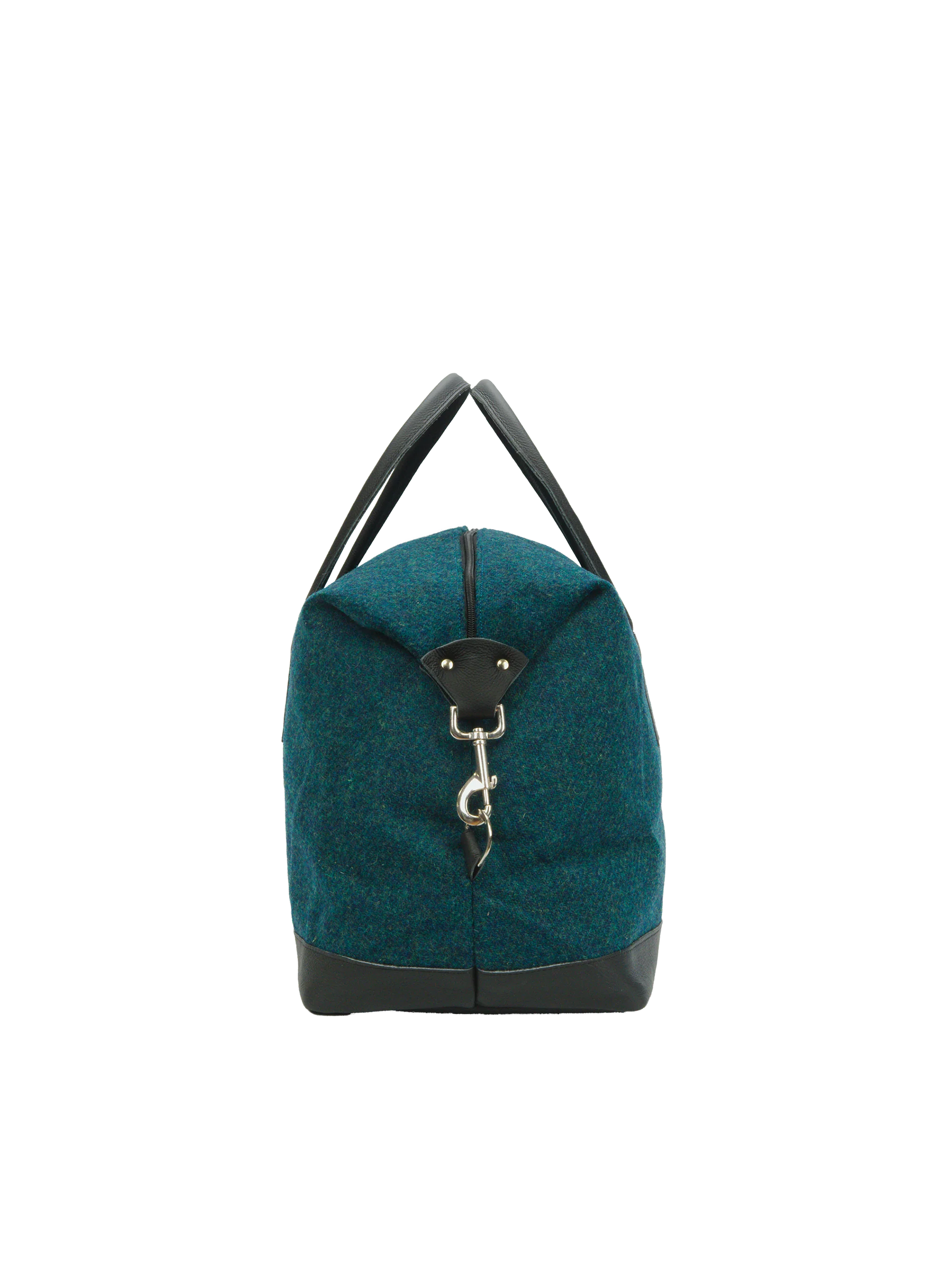 Harris Tweed Luggage Bag - 334 (Black Leather) - Image 4