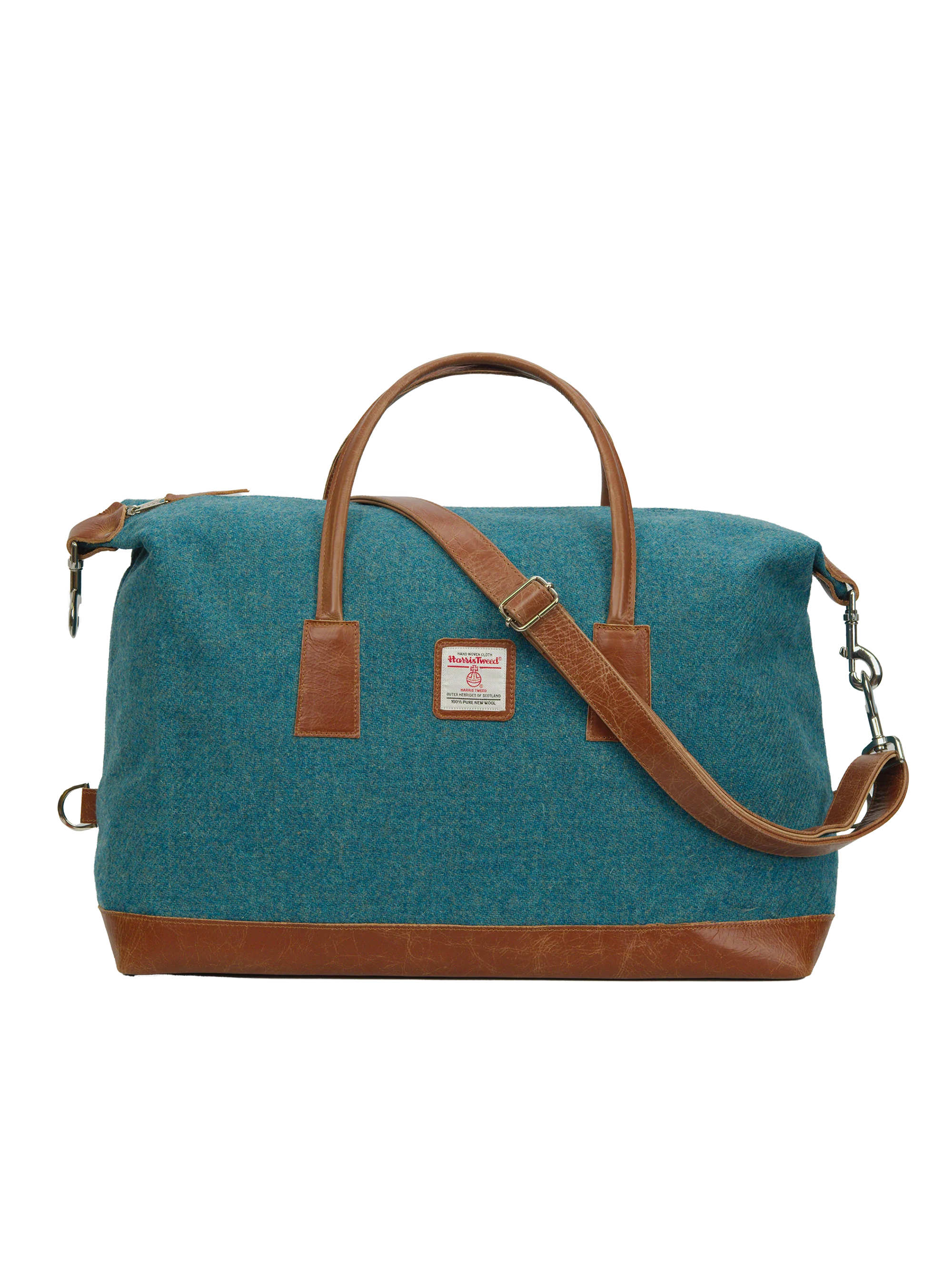 Harris Tweed Luggage Bag - 350 (Tan Leather)