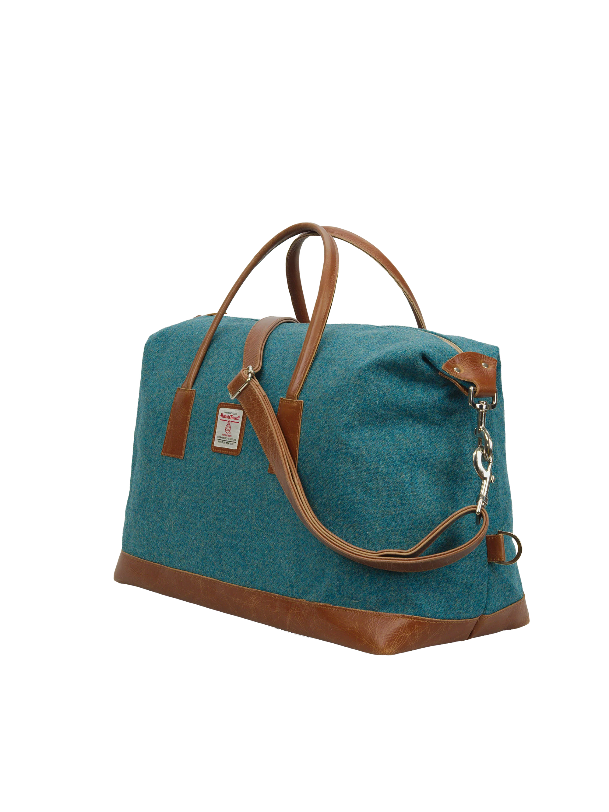 Harris Tweed Luggage Bag - 350 (Tan Leather) - Image 2