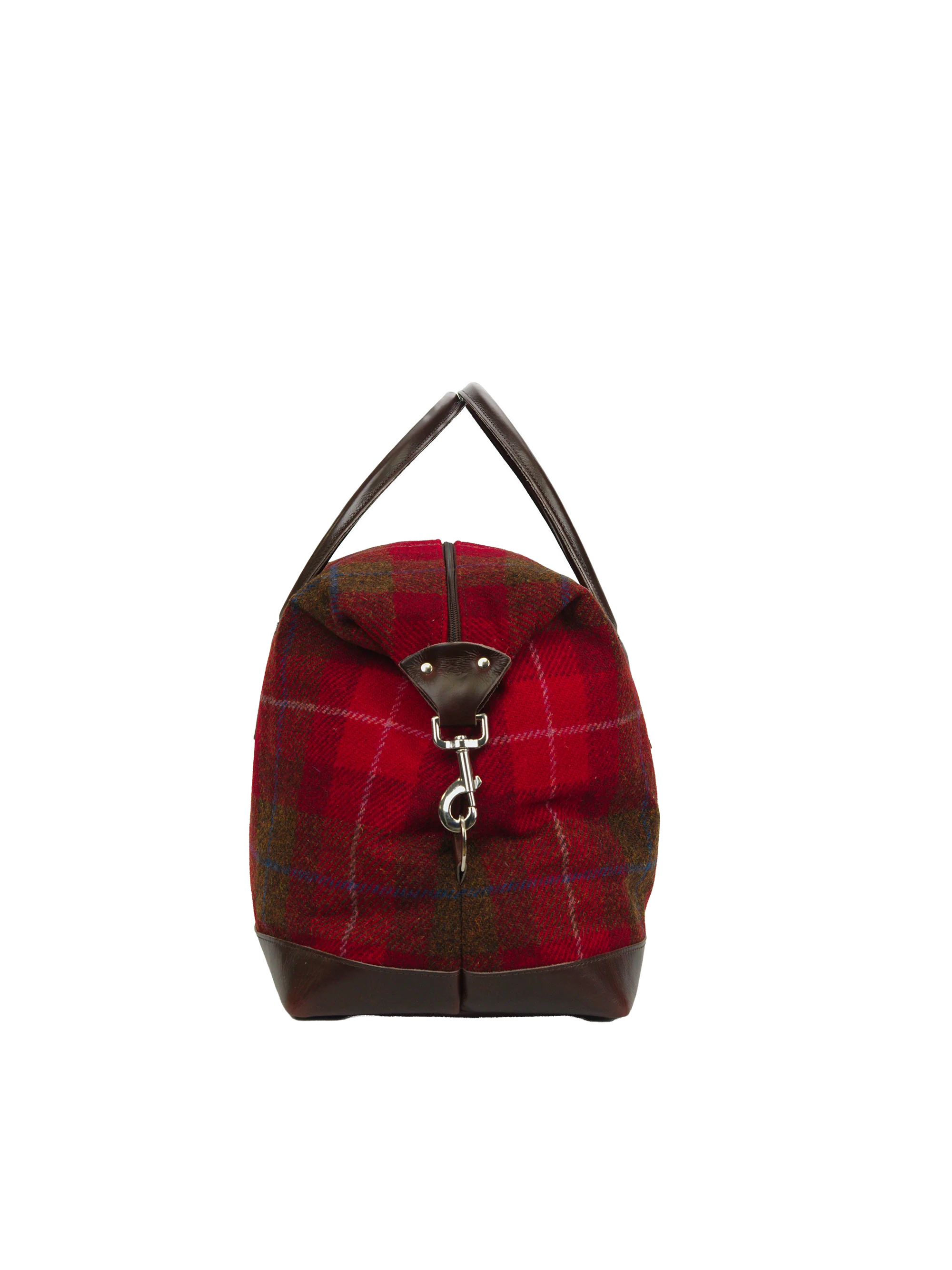 Harris Tweed Luggage Bag - A001 (Brown Leather) - Image 4