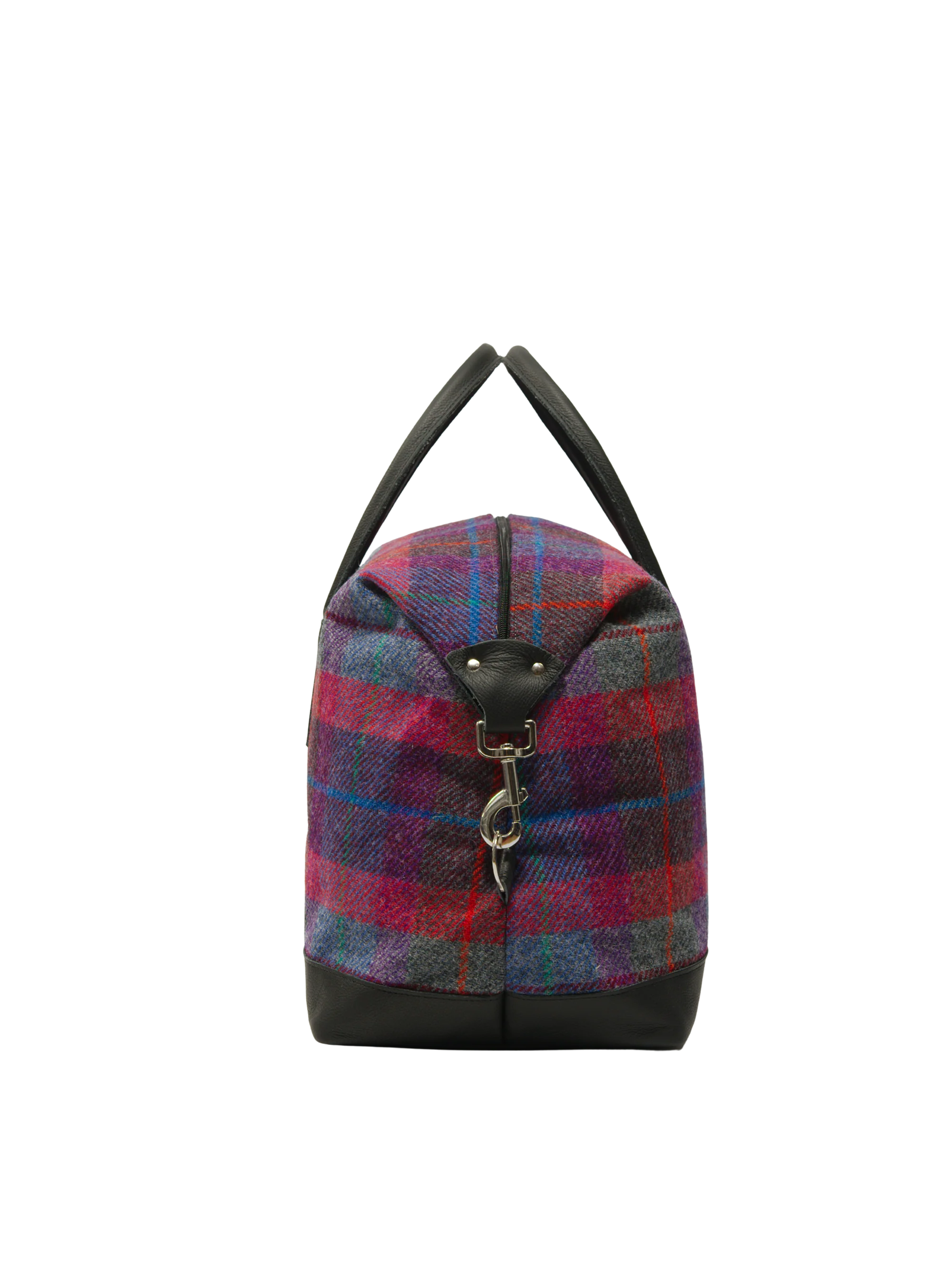 Harris Tweed Luggage Bag - A0115 (Black Leather) - Image 4