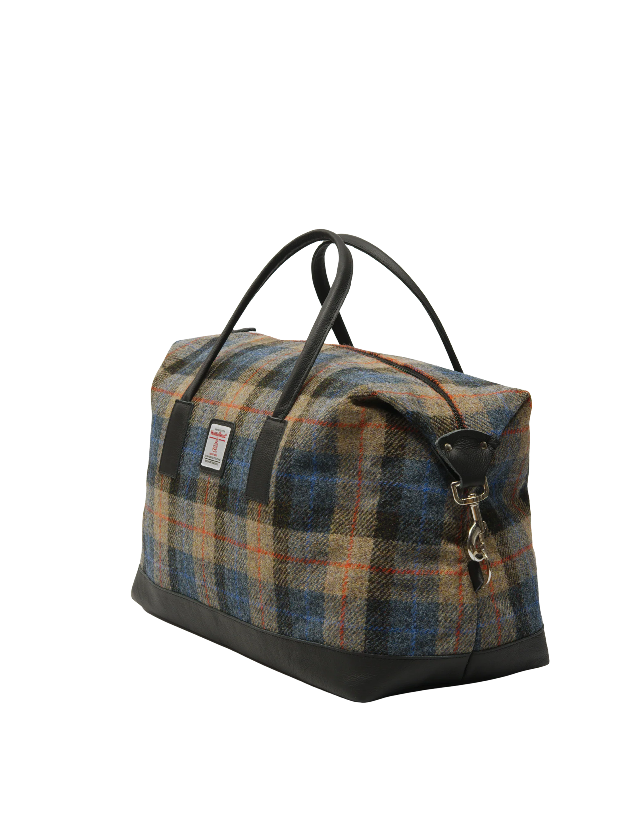Harris Tweed Luggage Bag - A0162 (Black Leather) - Image 3