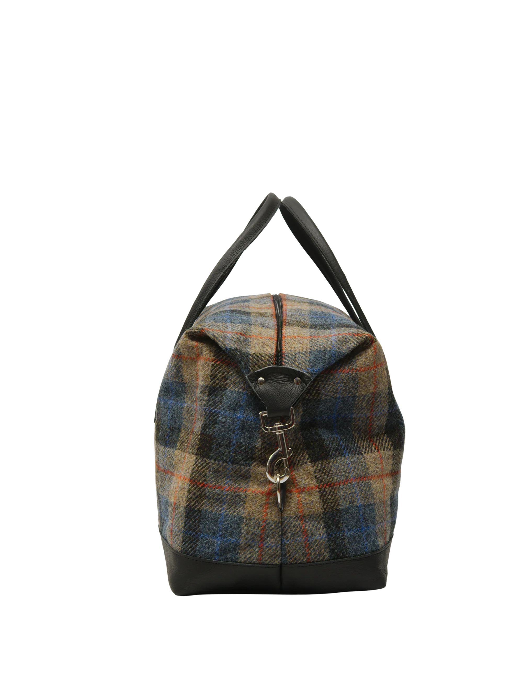 Harris Tweed Luggage Bag - A0162 (Black Leather) - Image 4