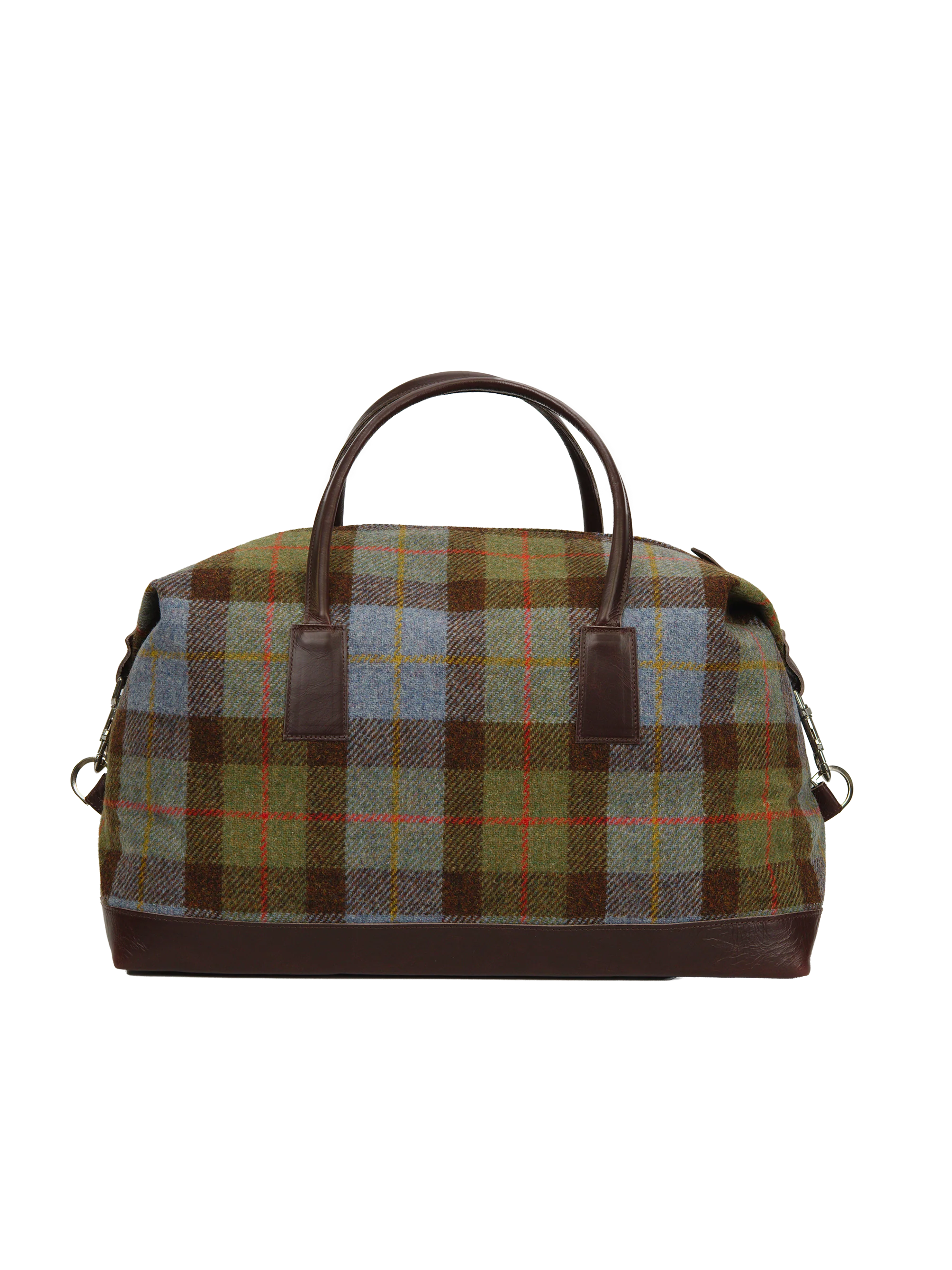 Harris Tweed Luggage Bag - A017 (Brown Leather) - Image 5
