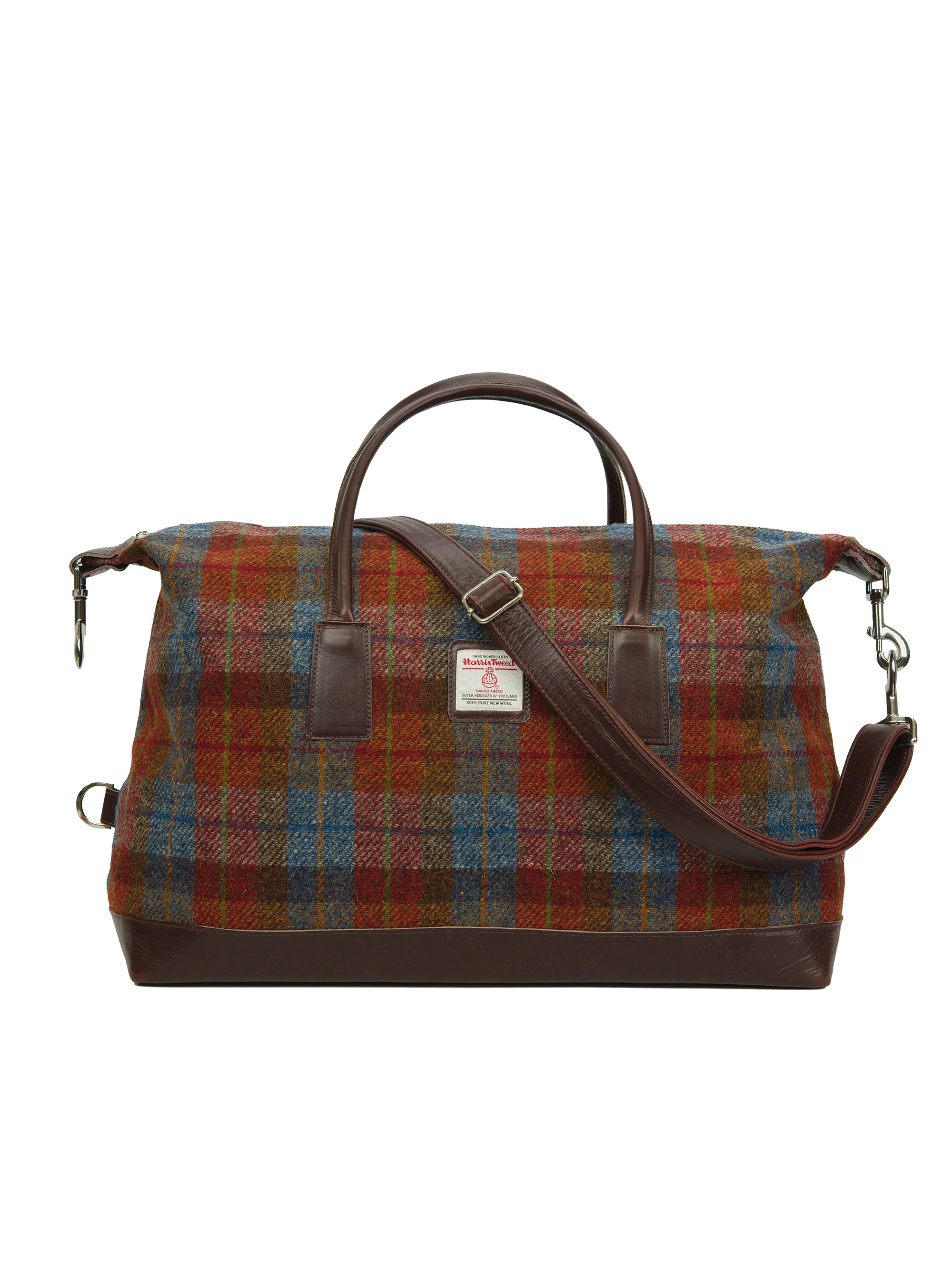 Harris Tweed Luggage Bag - A0212 (Brown Leather)