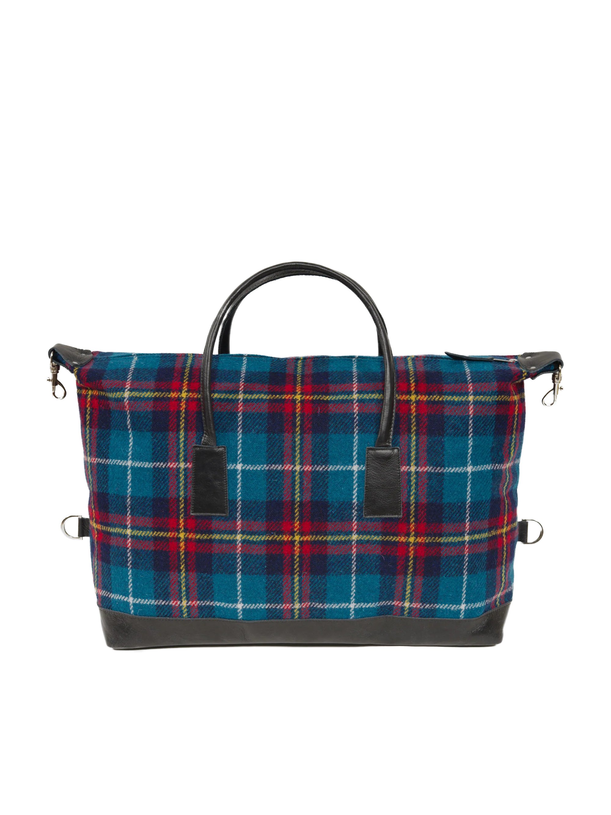Harris Tweed Luggage Bag - A0216 (Black Leather) (OL) - Image 3