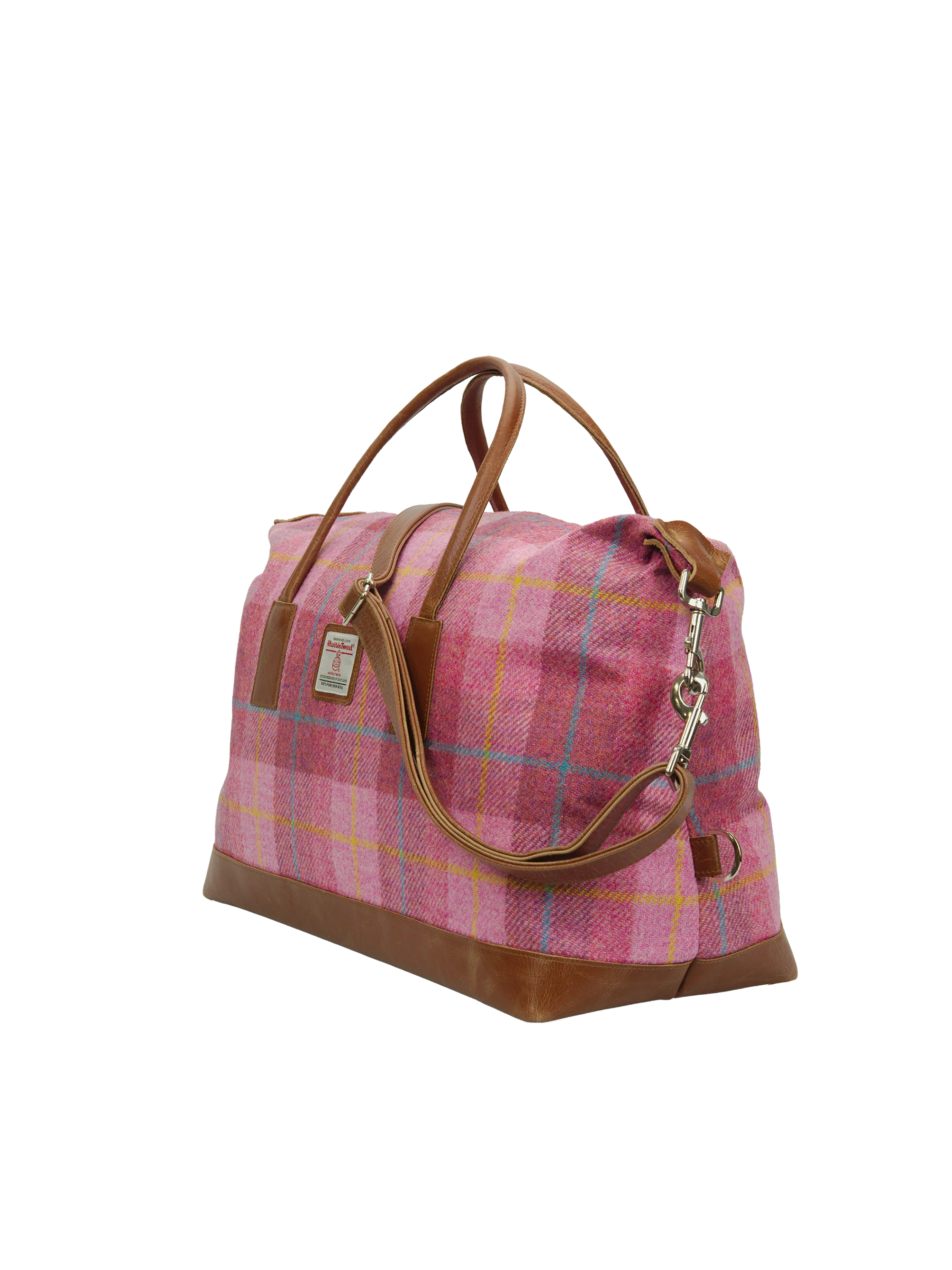Harris Tweed Luggage Bag - A0223 (Tan Leather) - Image 2