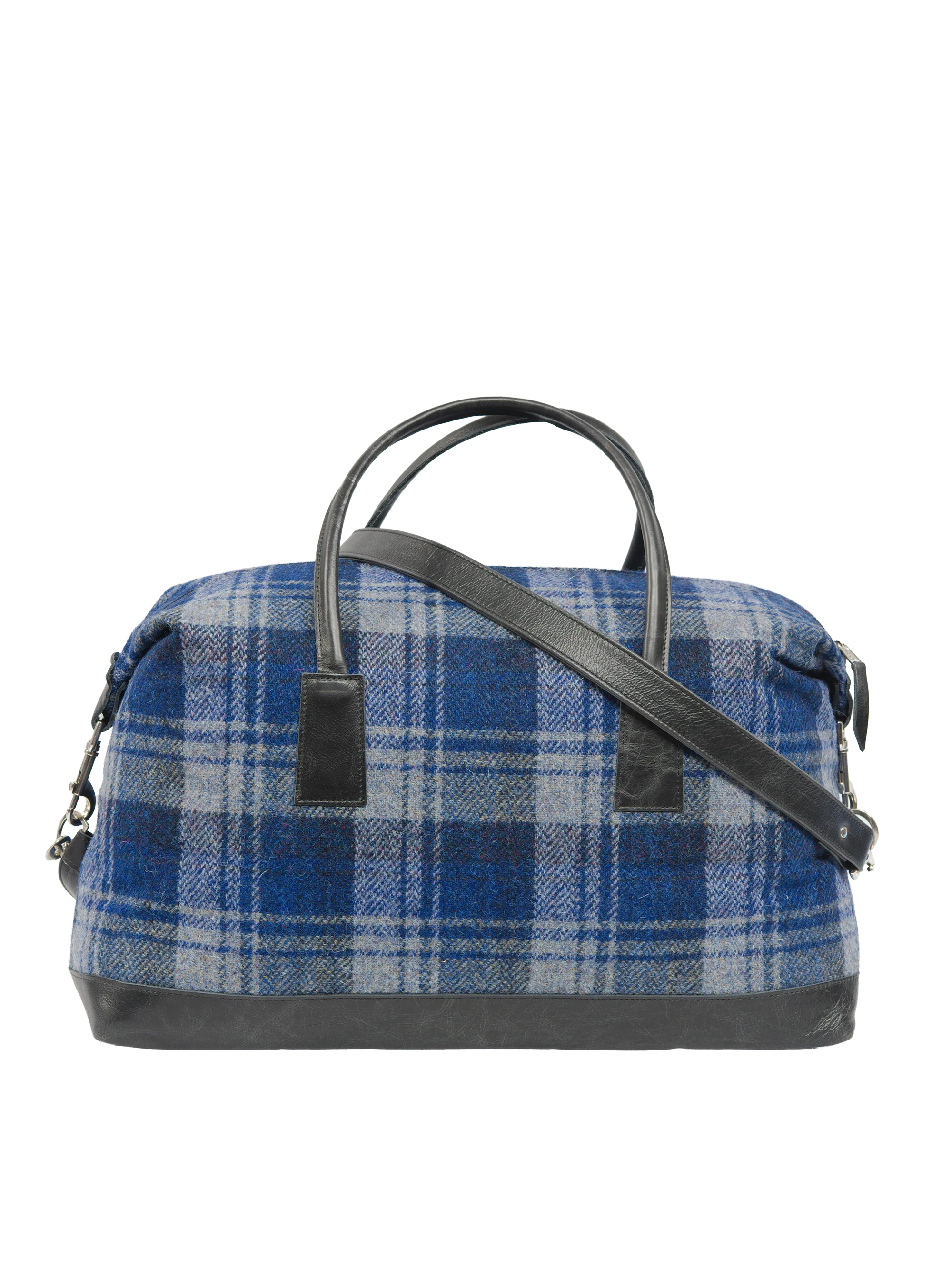 Harris Tweed Luggage Bag - A0237 (Black Leather) - Image 4
