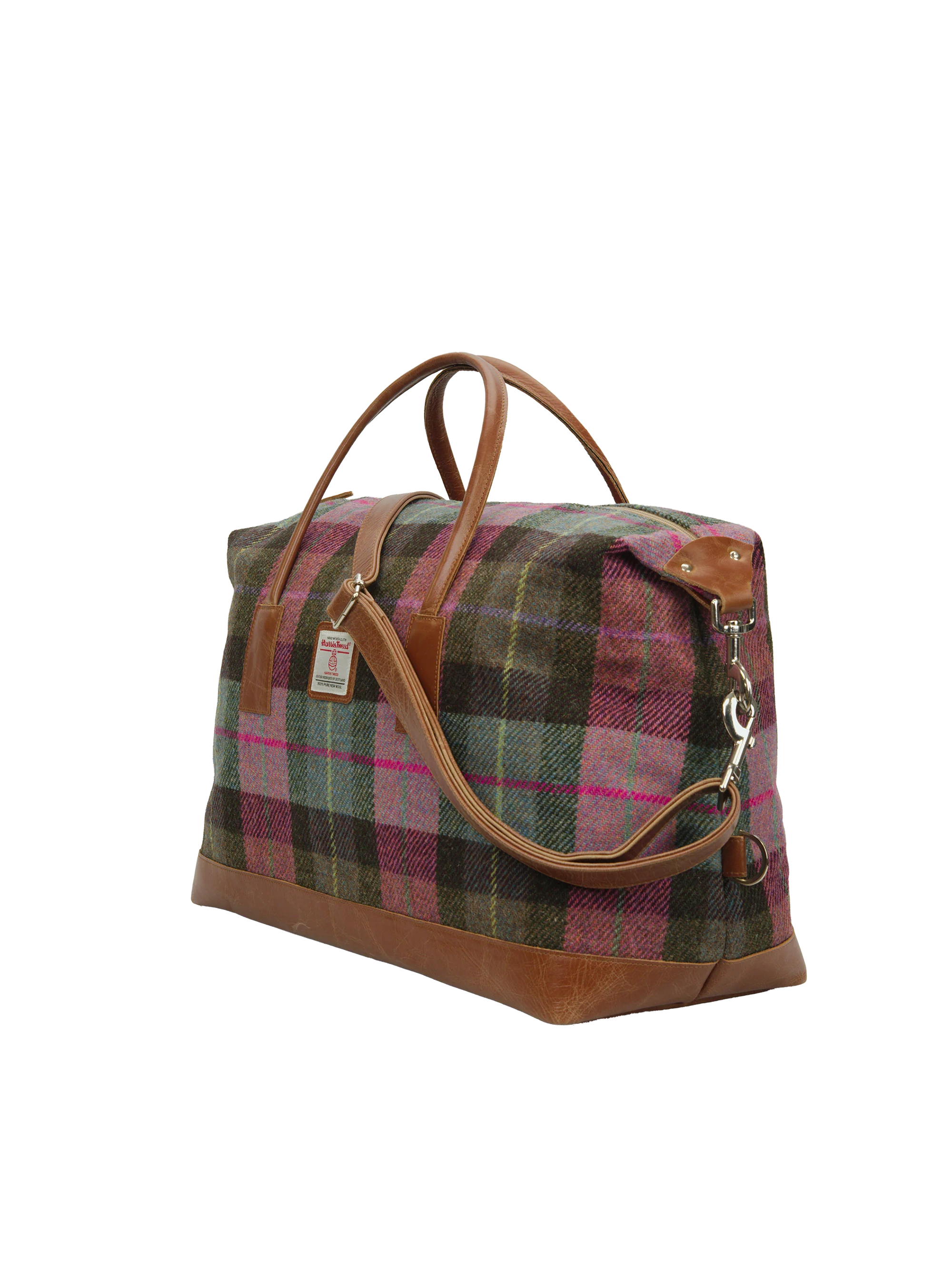 Harris Tweed Luggage Bag - A0254 (Tan Leather) - Image 2