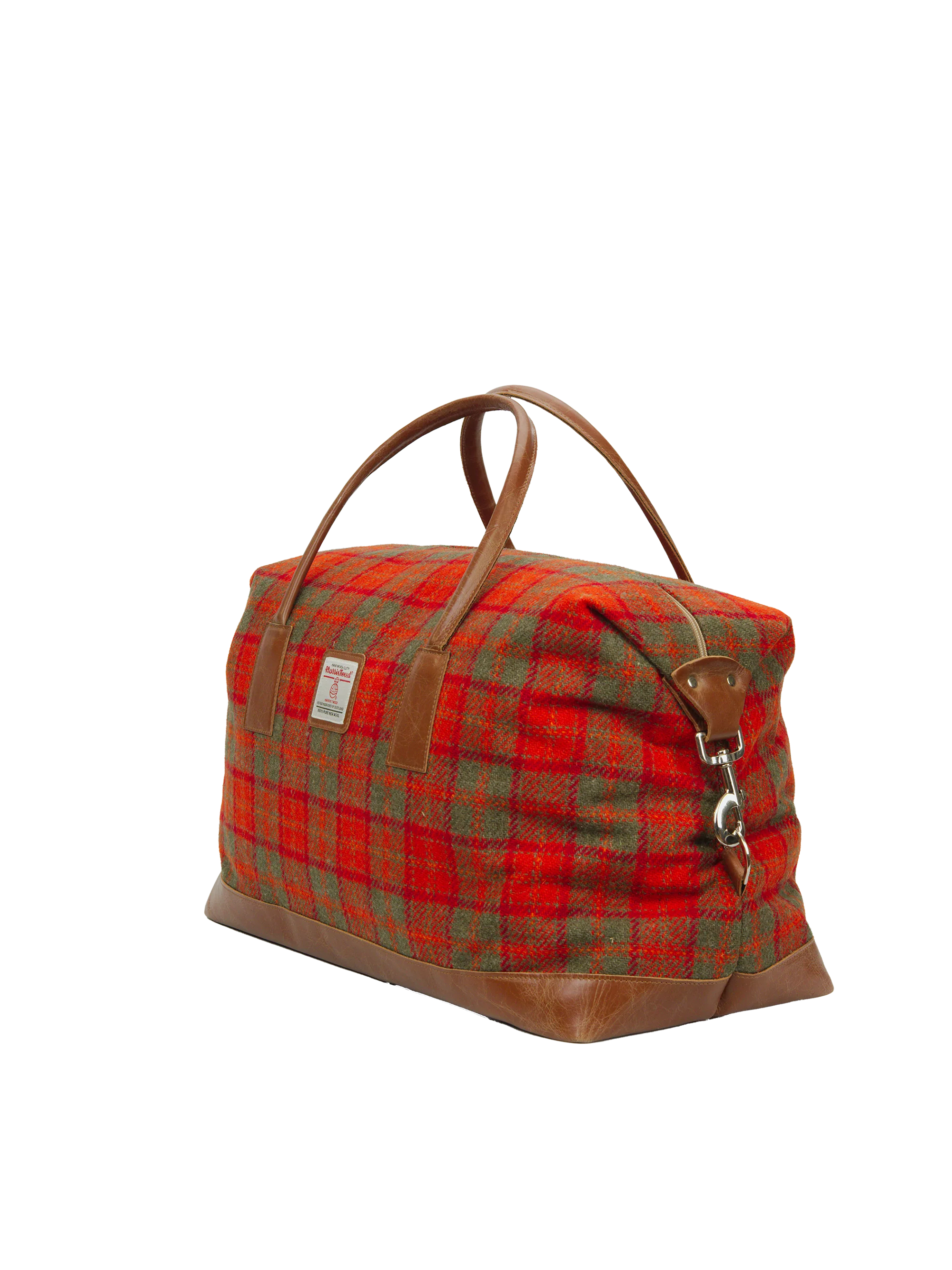 Harris Tweed Luggage Bag - A083 (Tan Leather) - Image 3
